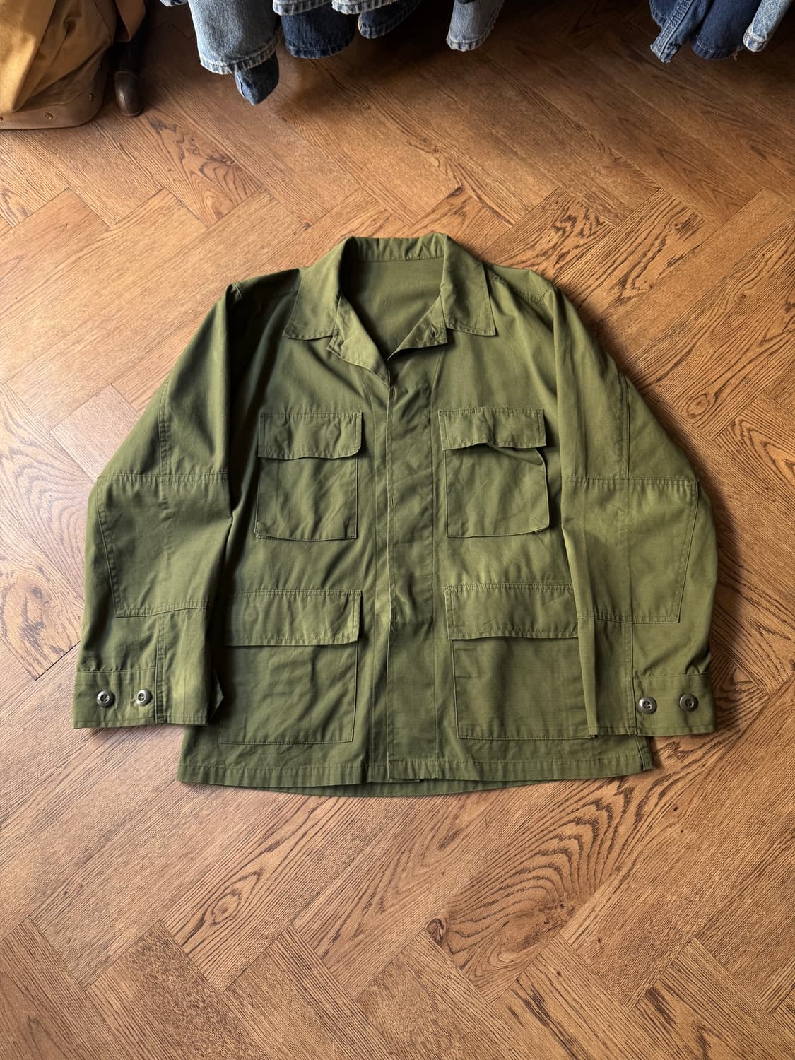 [M]80's 오리지널 U.S ARMY 인디언 스탠실 BDU 필드 자켓 상품이미지6