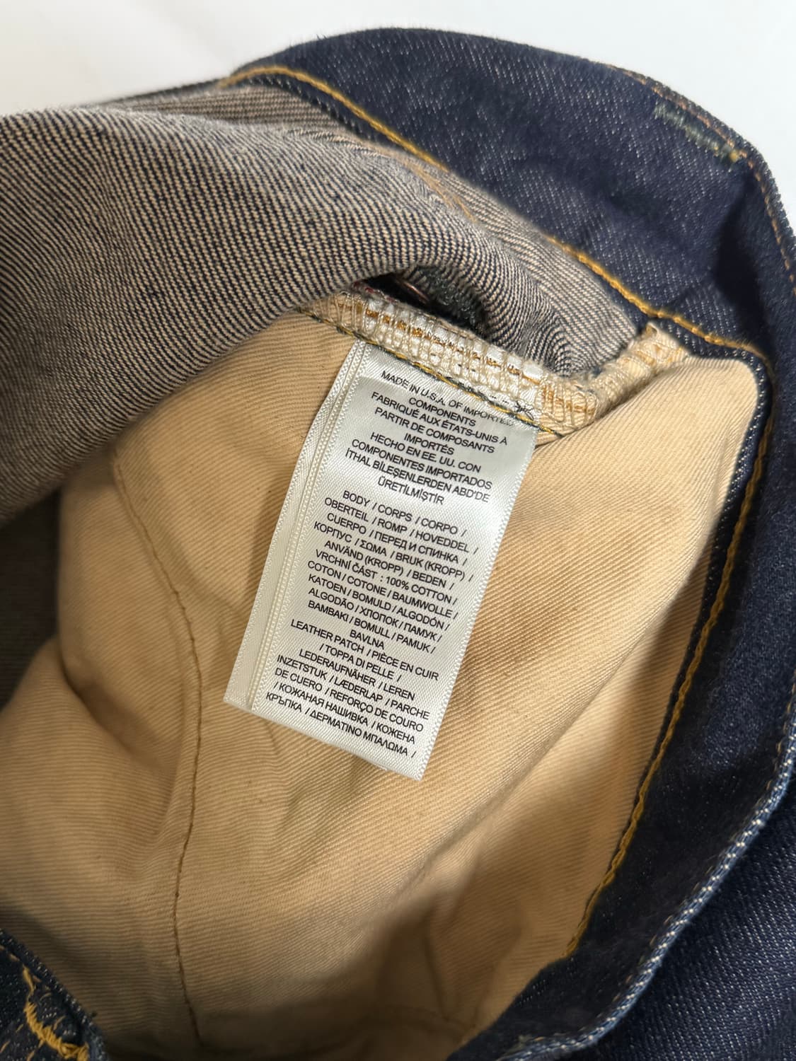RRL 스트레이트핏 원스 워시 셀비지 진 32/32  상품이미지6