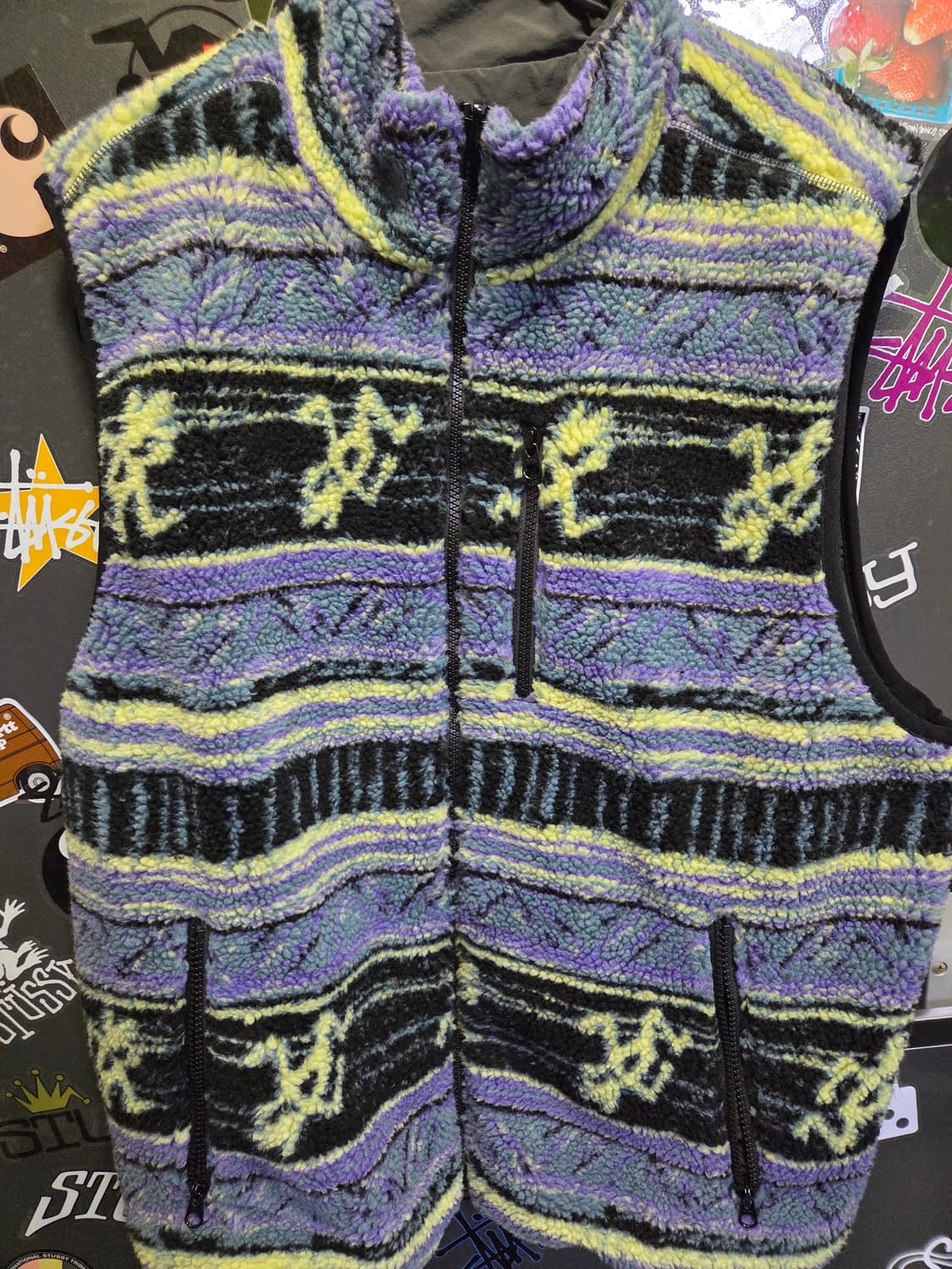 디스이즈네버댓 x 그라미치 리버시블 플리스 베스트 멀티 XL 상품이미지5