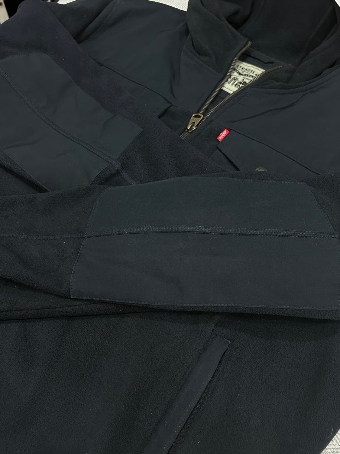 리바이스 네이비 플리스 후드 집업 자켓 남성 XL 상품이미지8