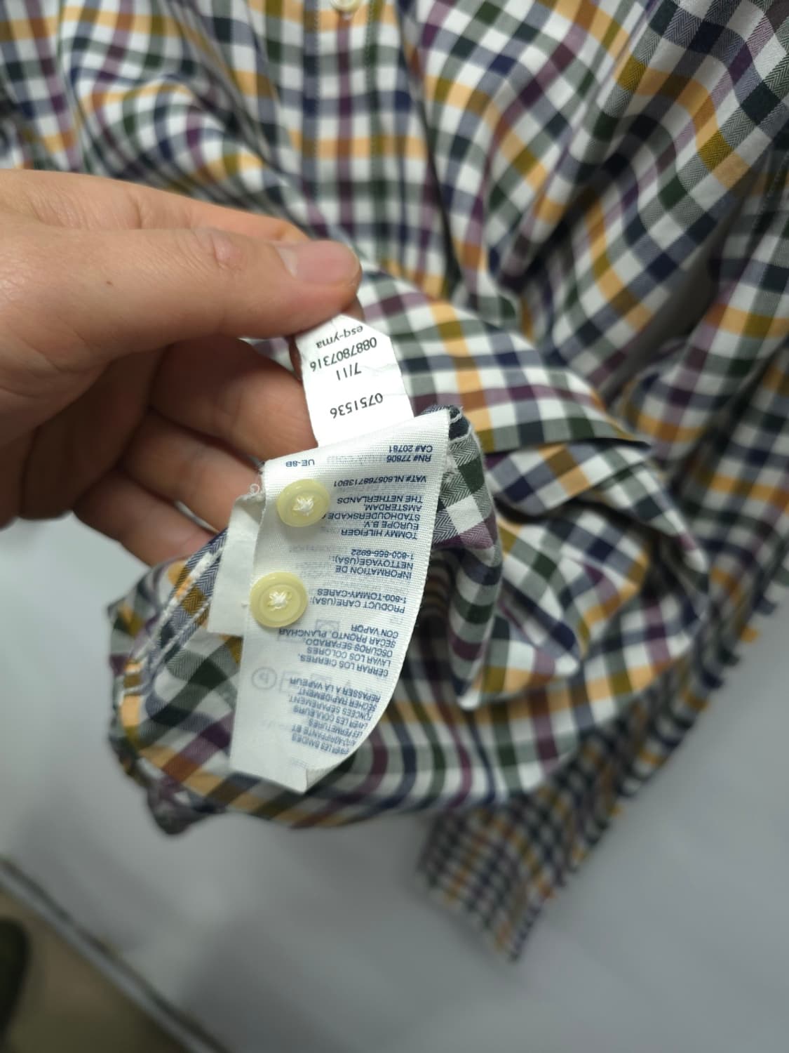 타미힐피거 빈티지핏 멀티 컬러 체크 셔츠 (95~100) 상품이미지5