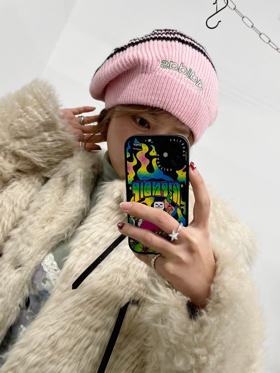 아디다스 핑크 3 비니  상품이미지3