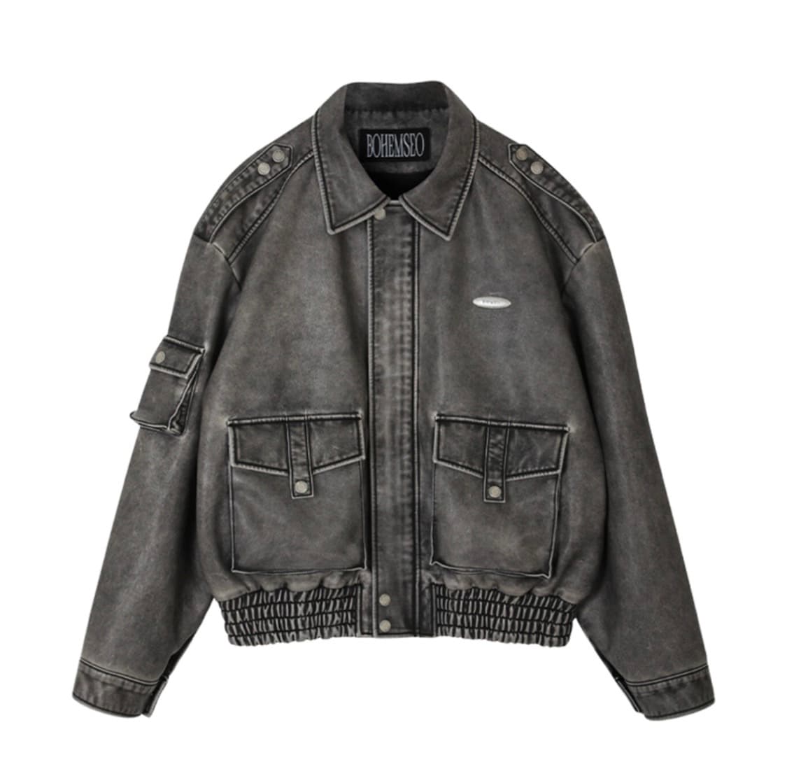 보헤미안 서울 레더 봄버 점퍼 상품이미지1