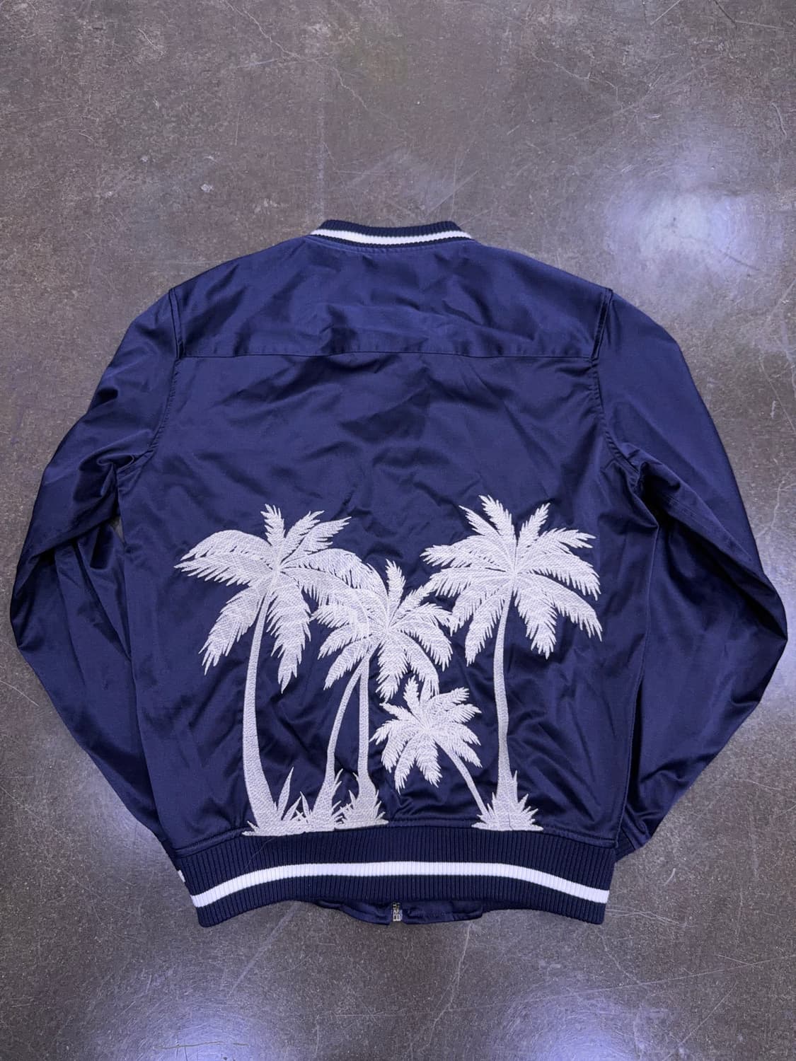 자라 팜트리 야자수 자수 스카쟌 자켓 네이비 M 상품이미지3