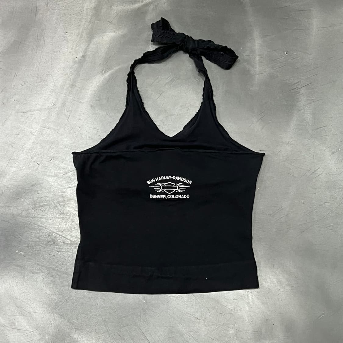  할리데이비슨 자수로고 슬리브리스 탑 y15753 상품이미지2
