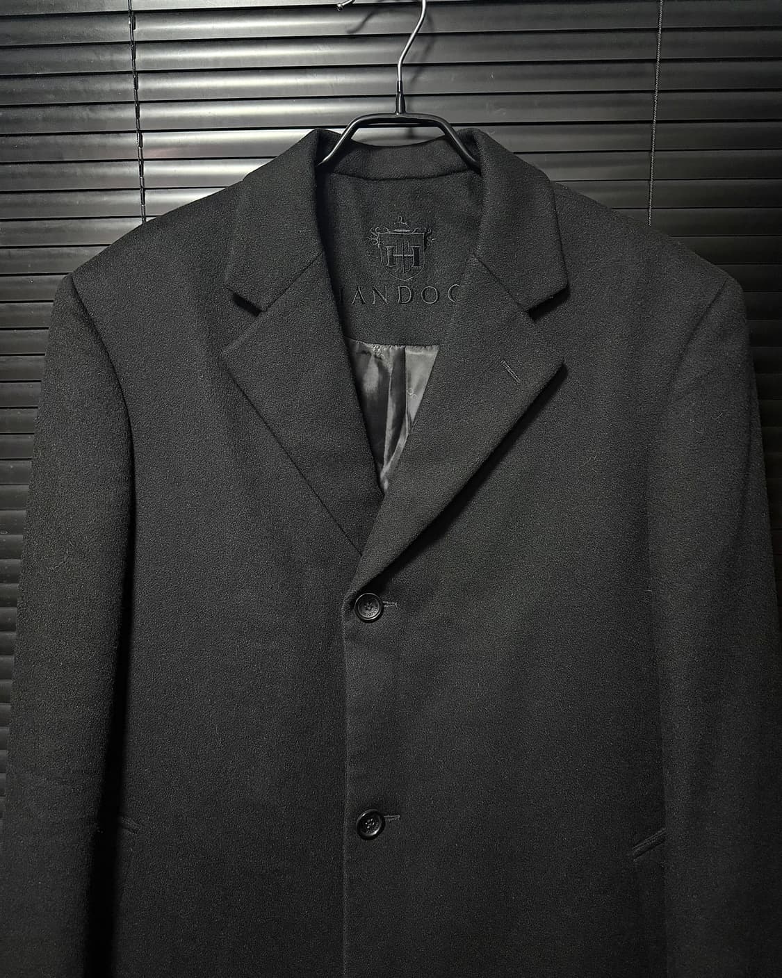 한독 울 캐시미어 코트 폴리 혼방 3버튼 오버핏 정장 결혼식 100 L  상품이미지3
