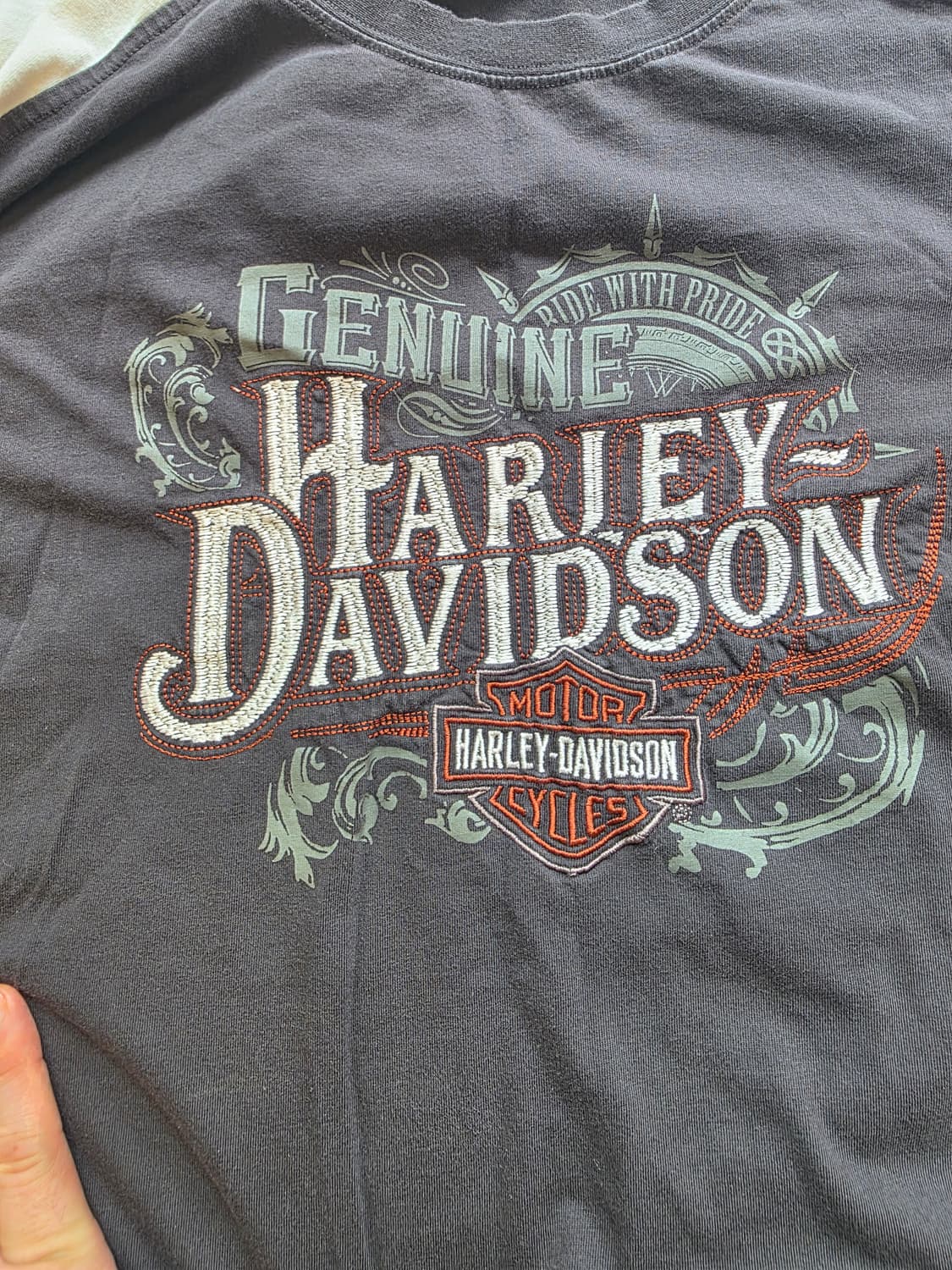 (2011 빈티지)할리데이비슨 차콜 긴팔티셔츠 2XL 105-110 상품이미지4