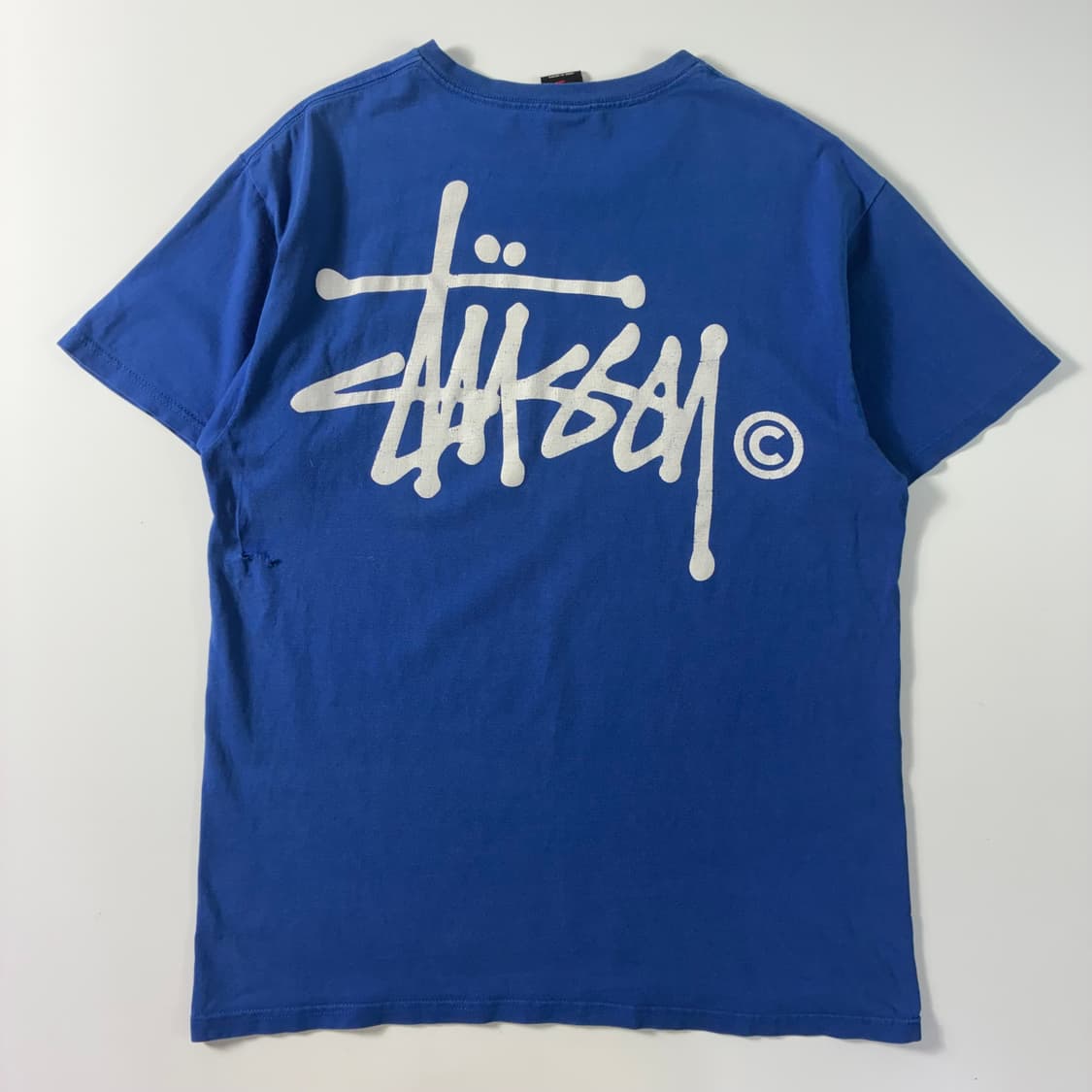 Stussy  스투시 빅로고 피그먼트 다이드 블루 반팔티셔츠  상품이미지2