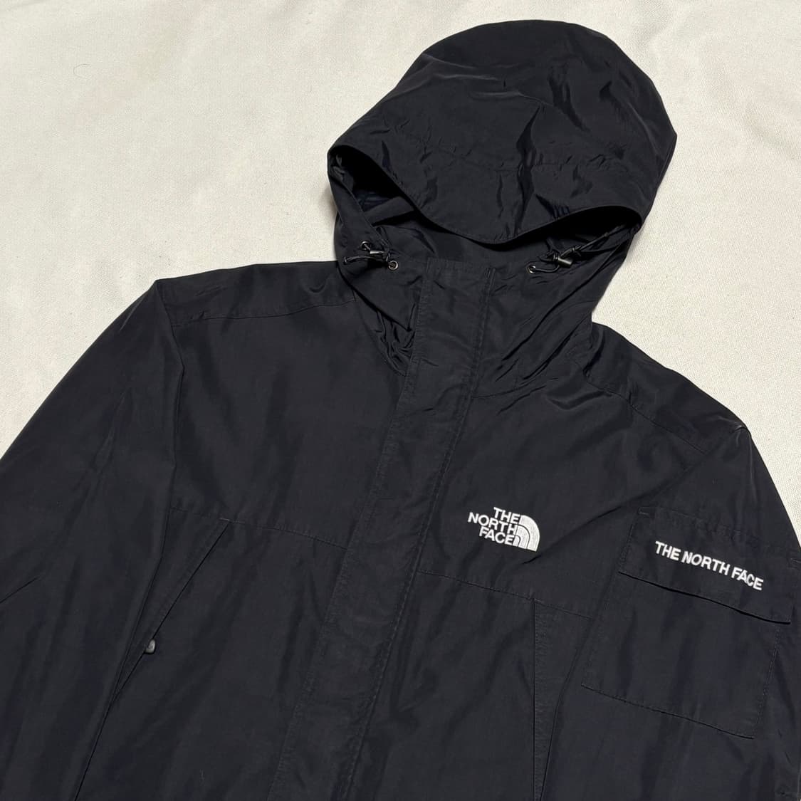 95 노스페이스 포켓 블랙 후드 바람막이 상품이미지1