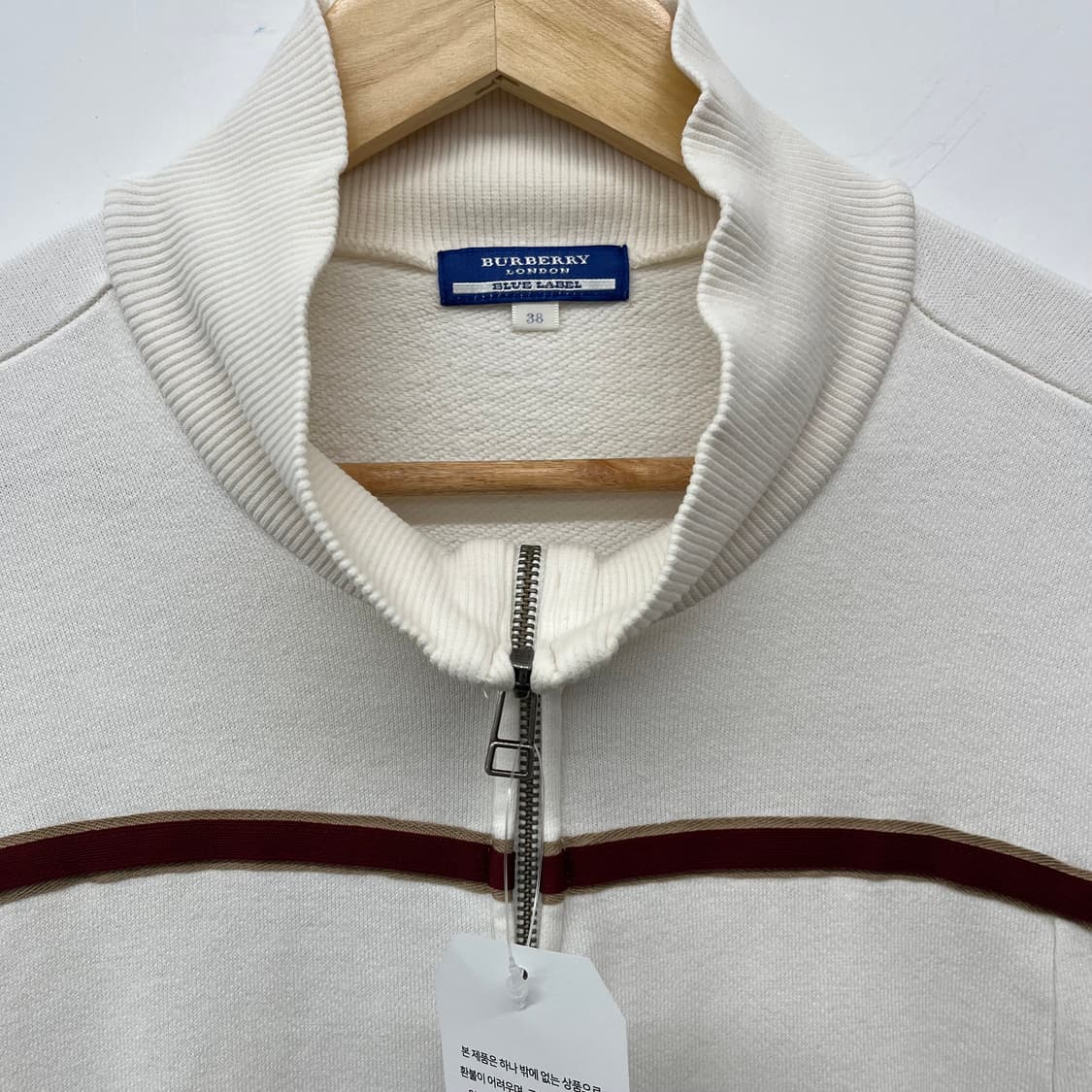 버버리 블루라벨 아이보리 집업 자켓 남M 상품이미지2