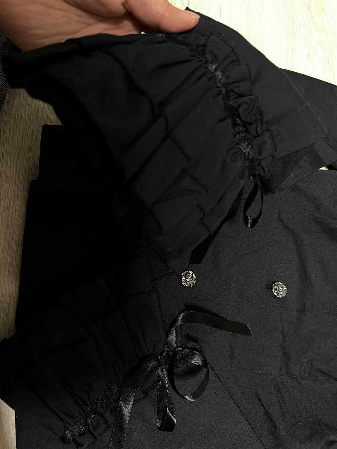 바디라인 로리타 고딕 셔츠 + 코르셋 세트 상품이미지5