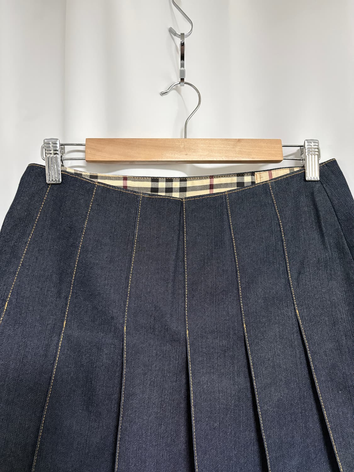 denim pleats wrap skirt 상품이미지8