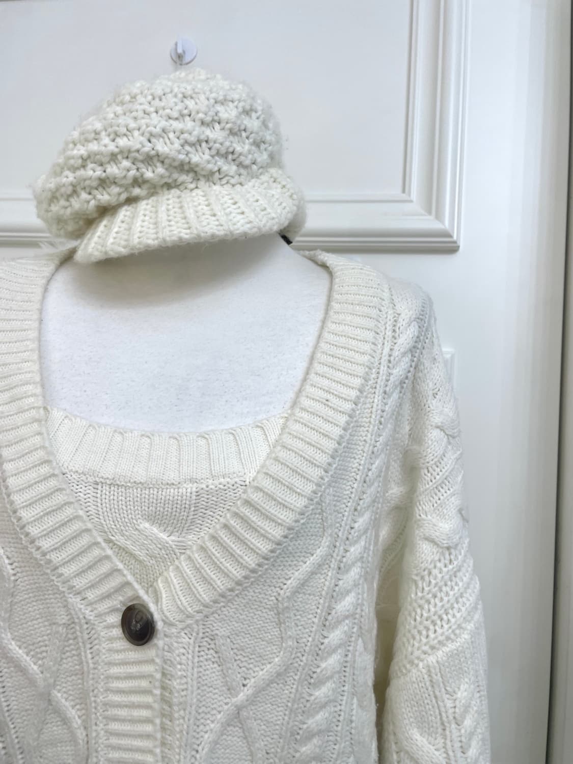 ivory crochet cute cap 상품이미지8