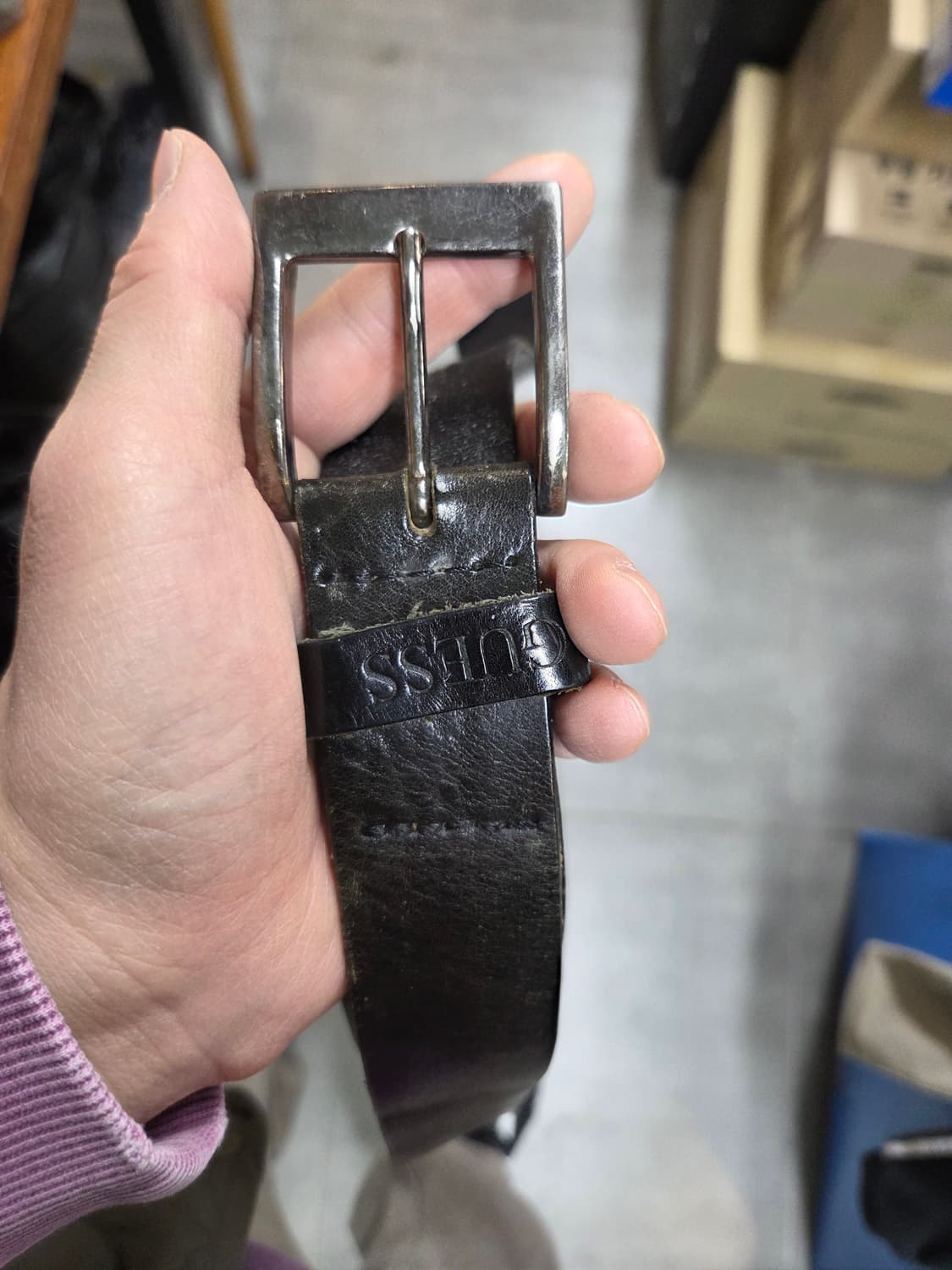 게스 빈티지 리얼가죽 벨트 103cm 상품이미지6