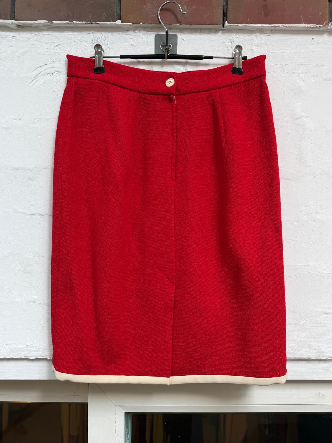 Christian Dior 크리스찬 디올 빈티지 울 레드 스커트 44 상품이미지3