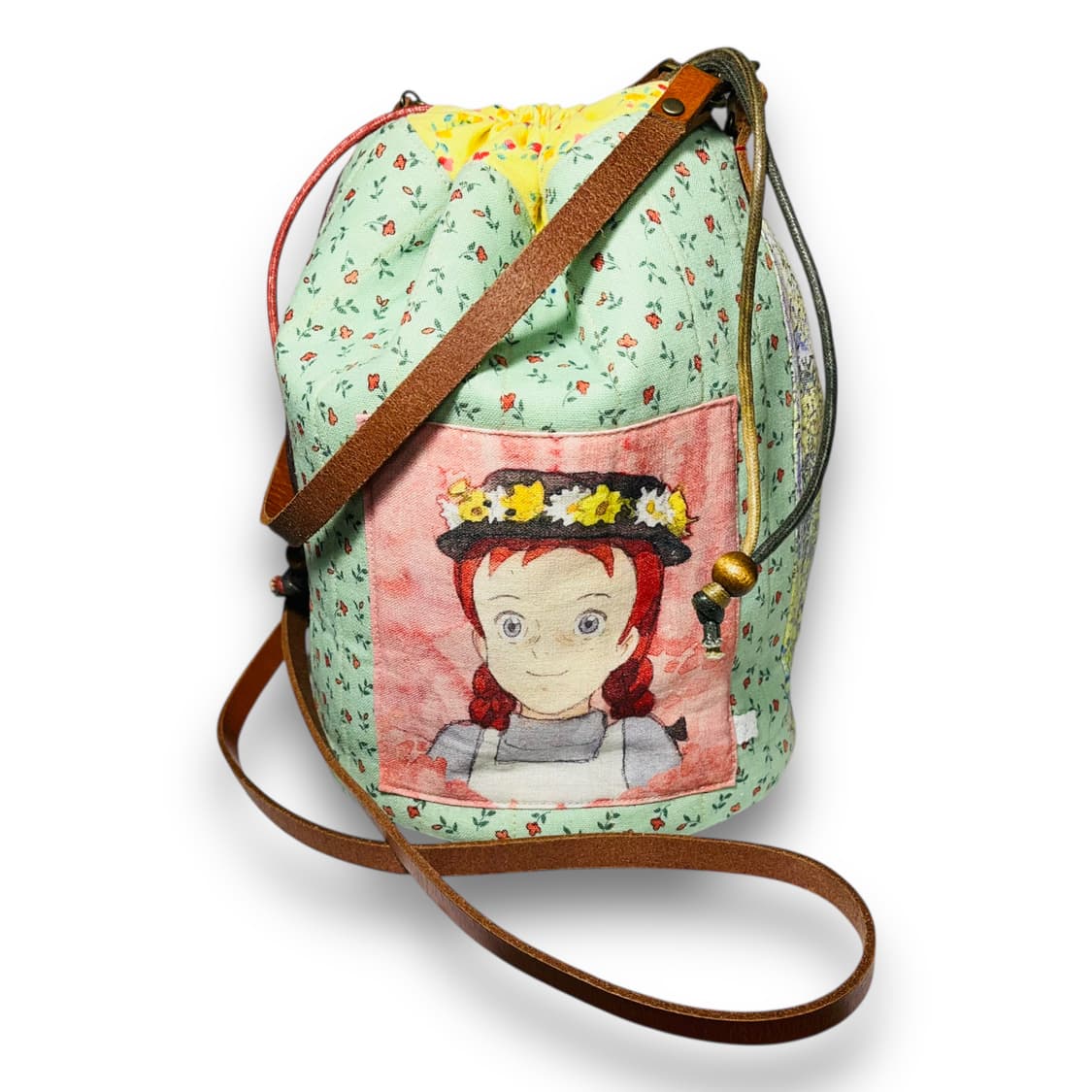빨강머리 앤 자작나무 의 숲 코튼 원통 빈티지 크로스백 상품이미지2