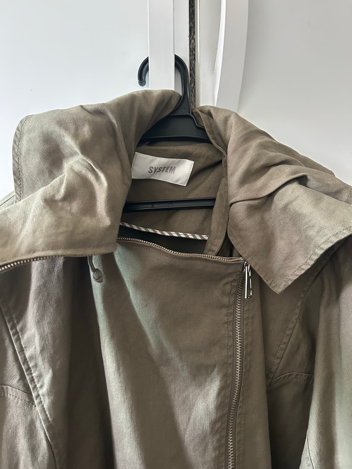 system 비대칭 하이넥 야상 상품이미지5