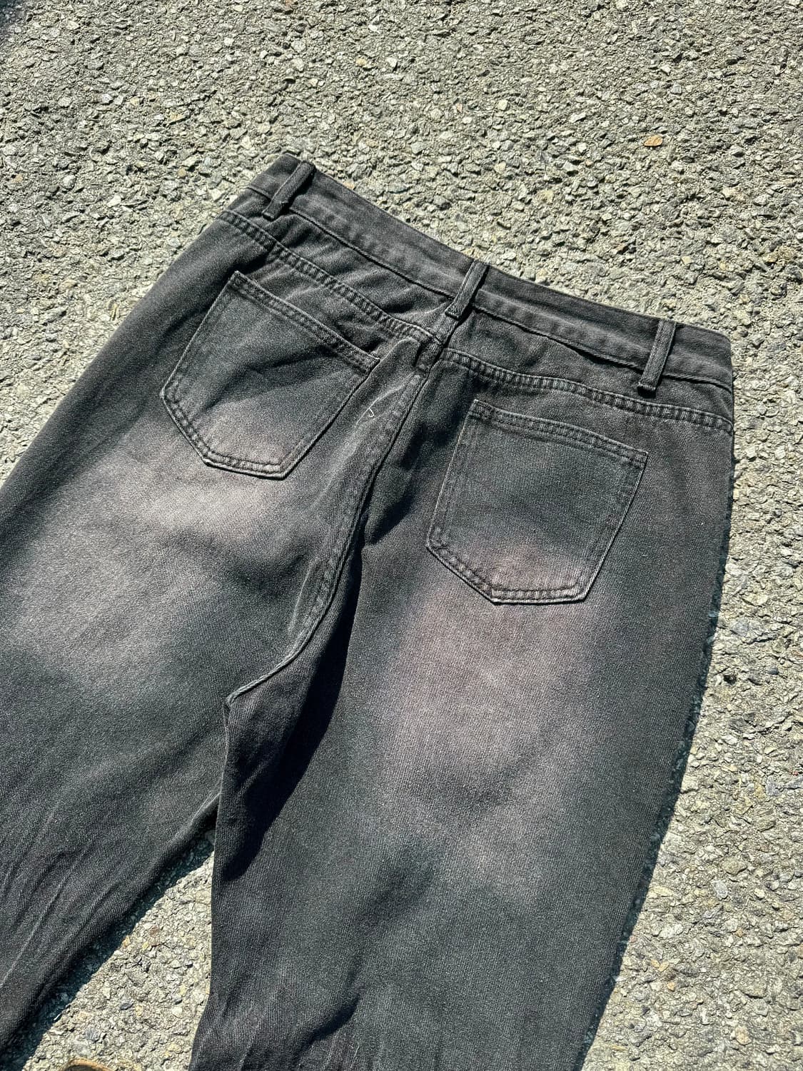 Black Denim Boot-cut Pants 상품이미지6