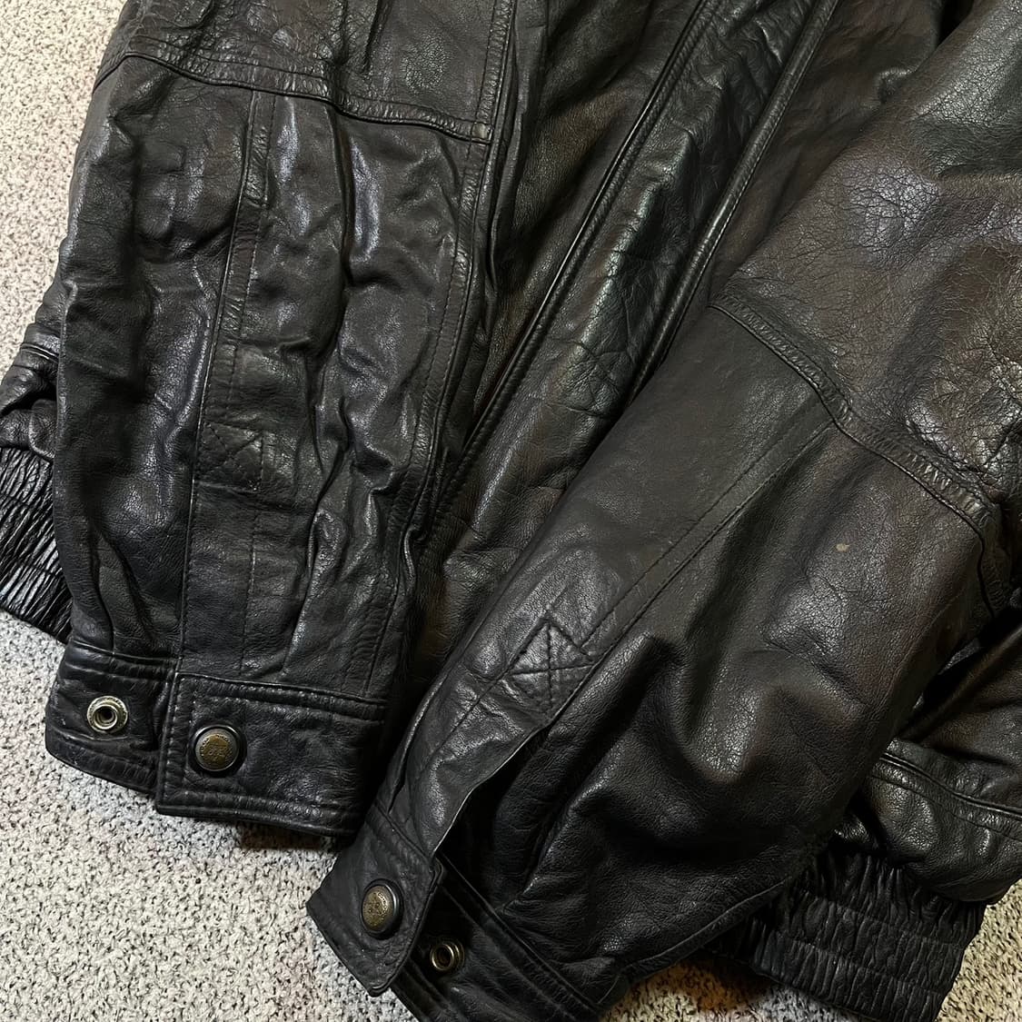 Vintage 빈티지 소가죽 봄버 자켓 상품이미지8