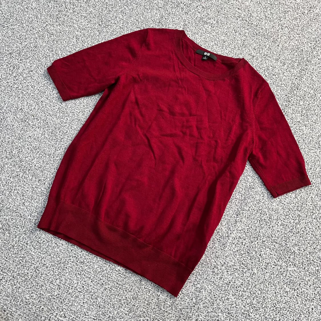 M 유니클로 여성 반팔 니트 0403M 상품이미지1