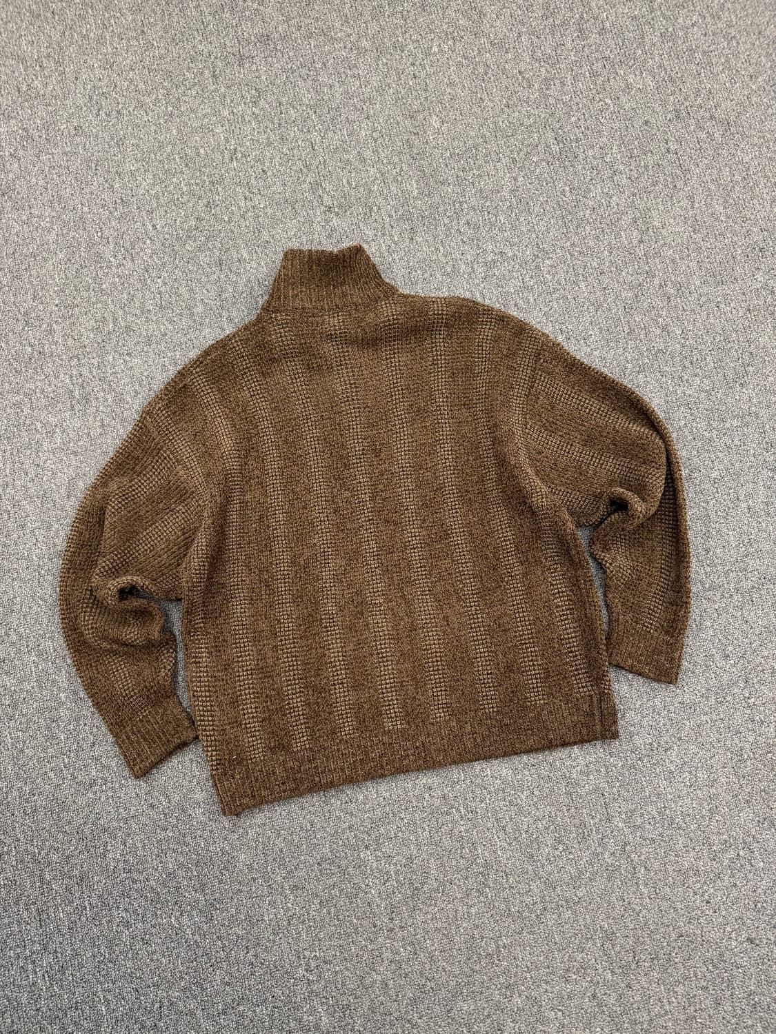 L)SPARIO 빈티지  브라운 니트 하프집업 상품이미지5