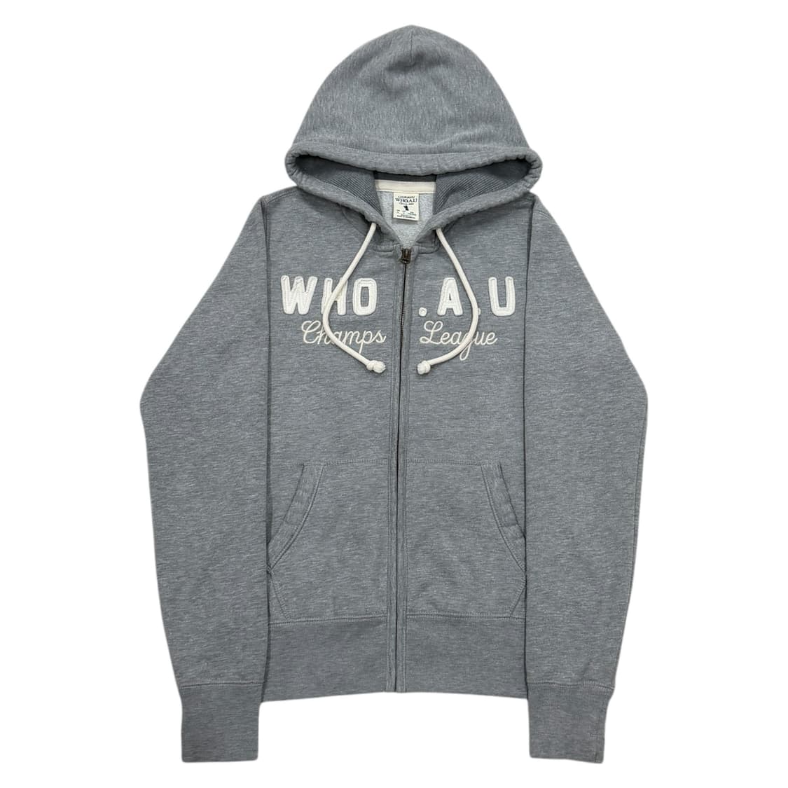 WHOAU 후아유 스펠로고 Y2K 후드집업 자켓 그레이 L 상품이미지1