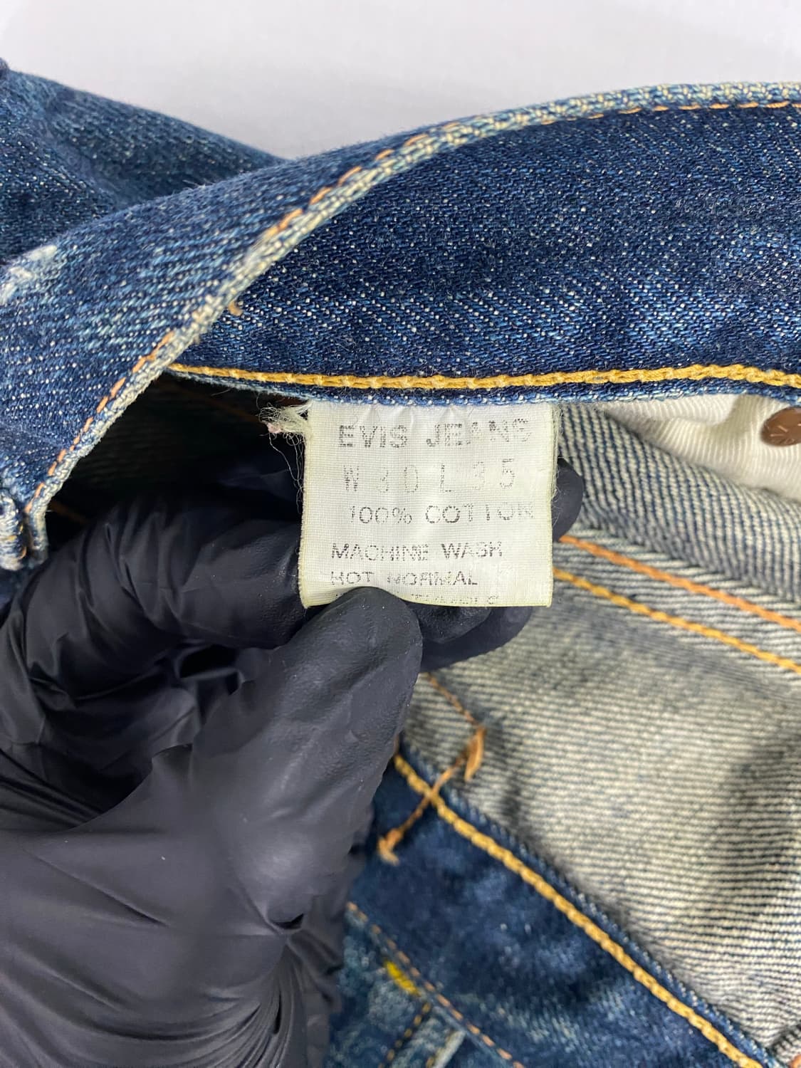 90s 에비수 EVIS 셀비지 데님팬츠 30x35 <644> 상품이미지5