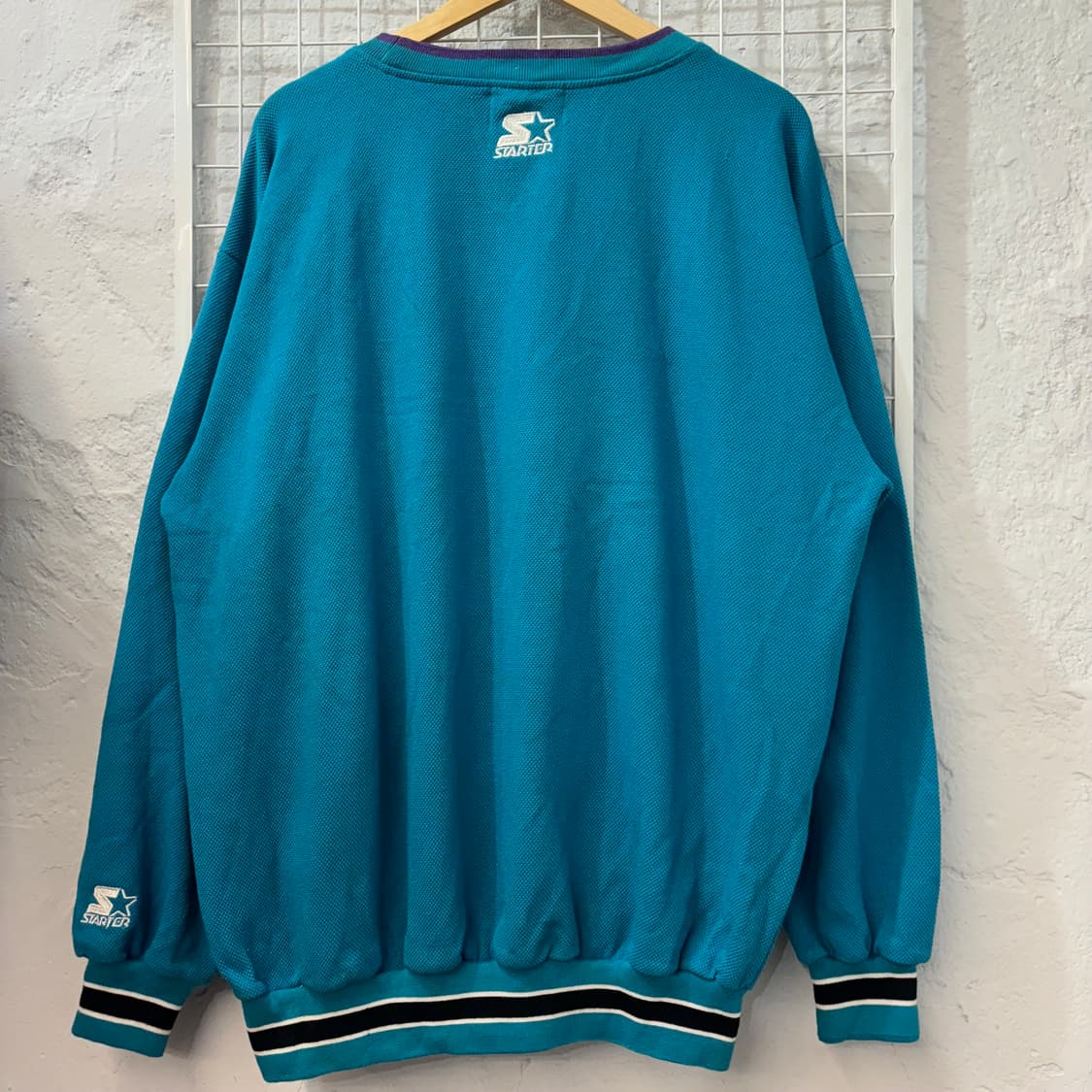스타터 X NHL 90s 올드스쿨 산호세 샤크스 니트 XL 상품이미지2