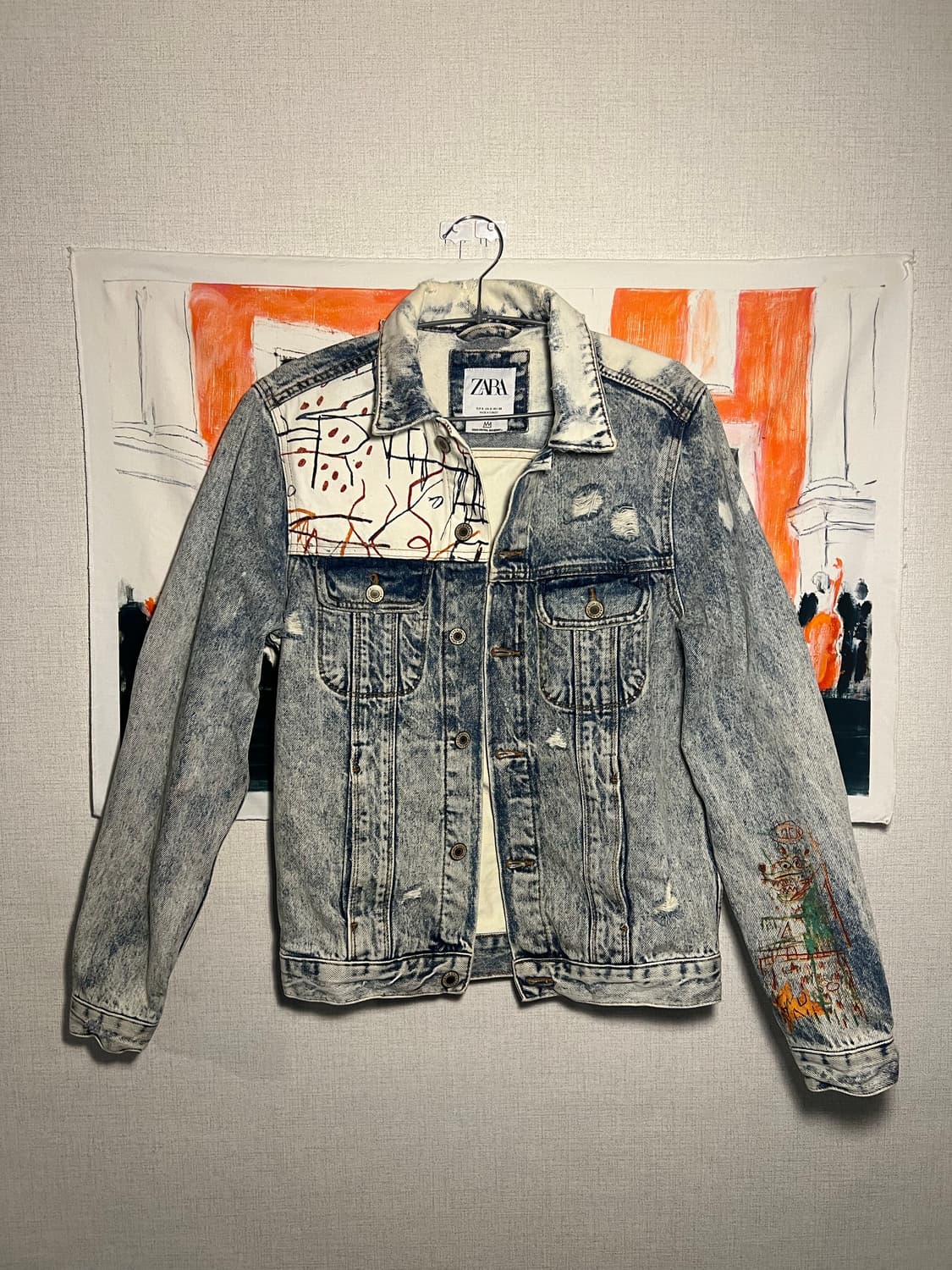 ZARA 장 미셸 바스키아 청자켓 상품이미지3