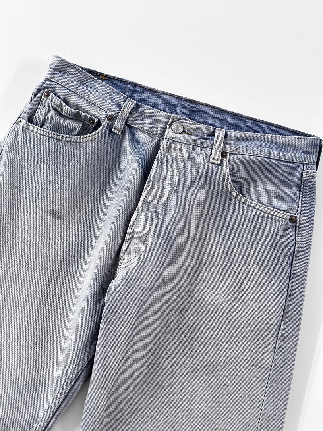 (Rare) 90s 빈티지 리바이스 501 애쉬 그레이 페이드 데님 팬츠 상품이미지4