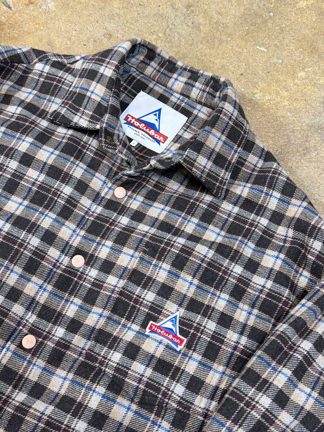 홀루바 타탄 체크 셔츠 자켓 상품이미지4