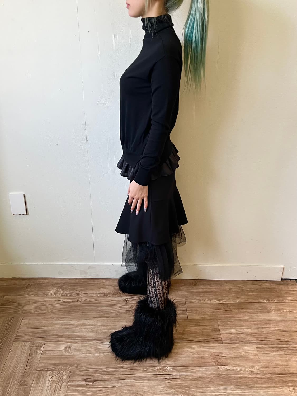 japan vtg 레이어드 블랙 터틀넥  상품이미지7