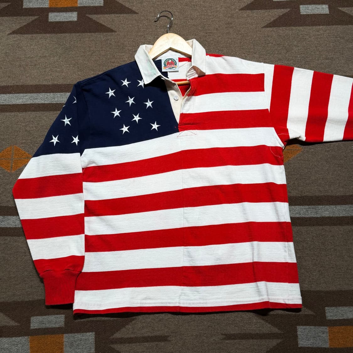 바바리안 성조기 럭비 셔츠 럭비티 L 105 상품이미지2