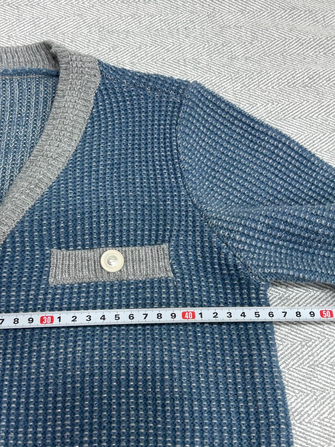 [90] 로엠 블루 트위드 니트 가디건 여성 90사이즈 상품이미지7