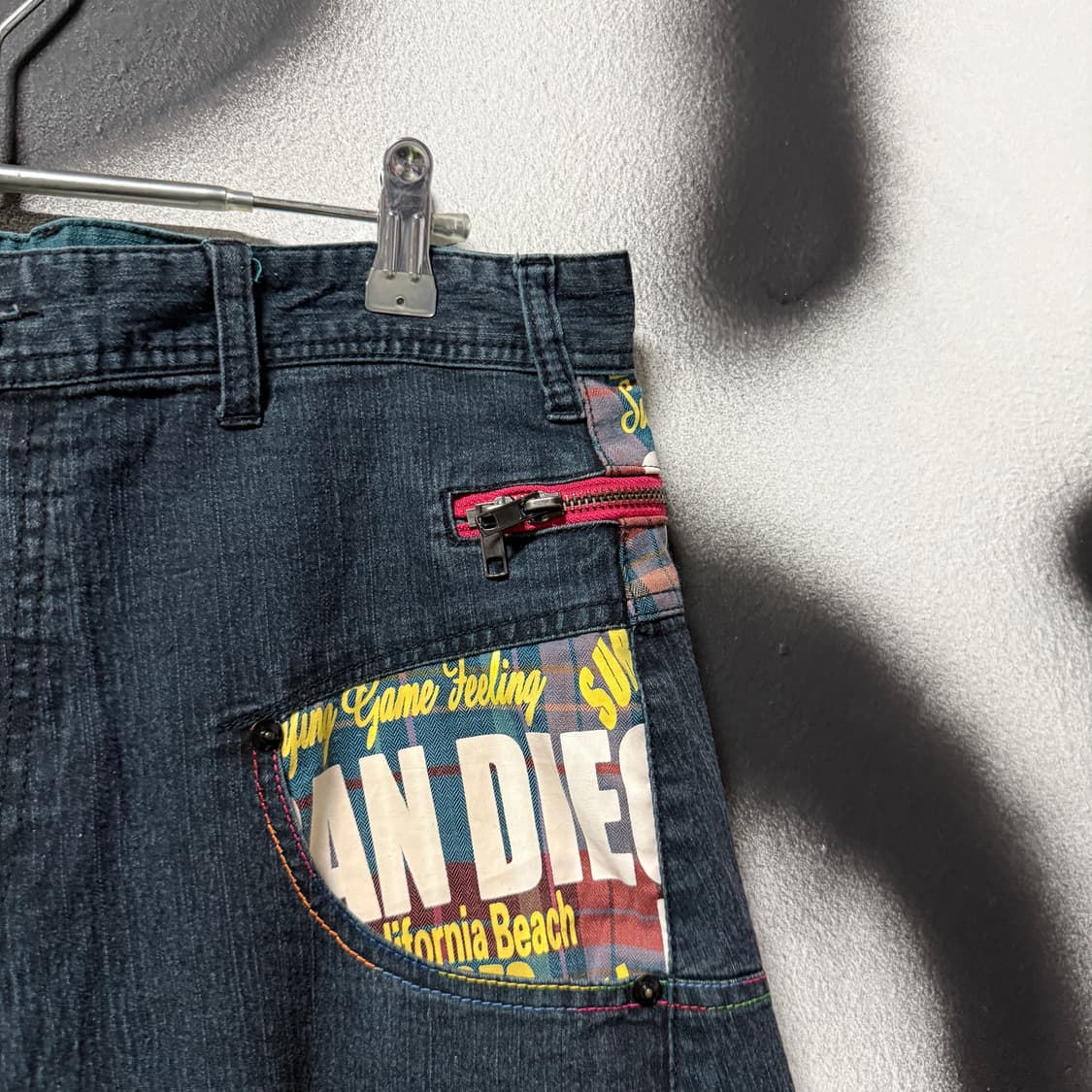 VTG 빈티지 Y2K 올드스쿨 패치워크 데님 쇼츠 팬츠 상품이미지4