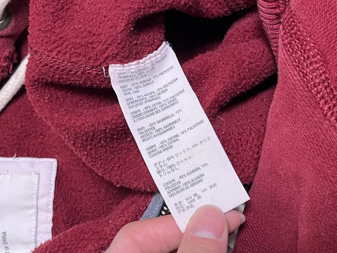 Abercrombie & Fitch 후드집업 S 버건디 상품이미지4