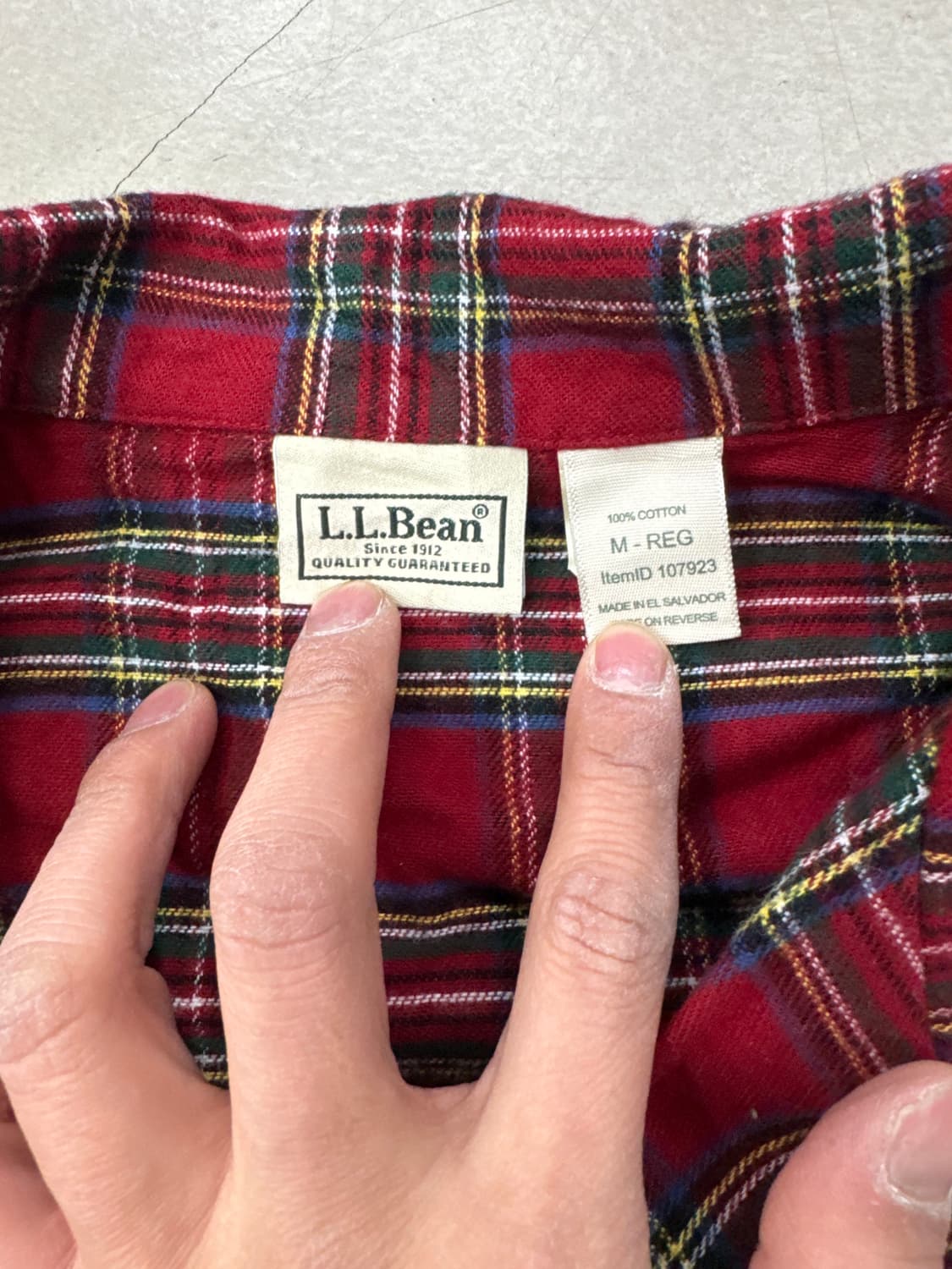 엘엘빈 플란넬 파자마 셔츠 M 상품이미지3