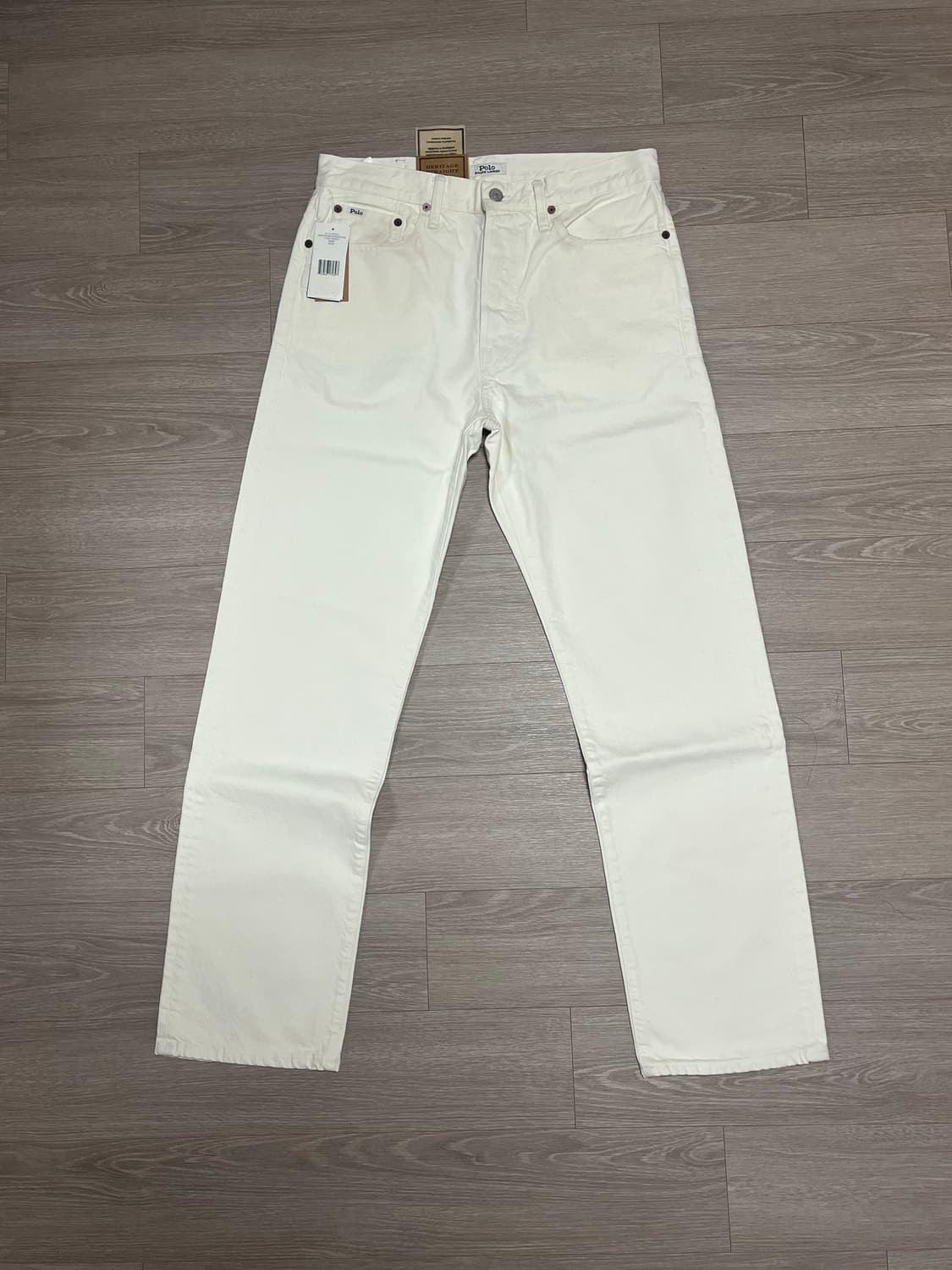 (새상품) 폴로 랄프로렌 헤리티지 스트레이트 데님 팬츠 화이트 상품이미지3
