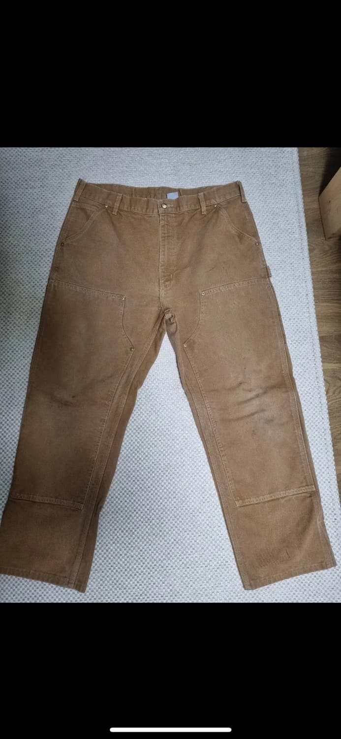 칼하트 더블니 워크 팬츠 브라운 38/34 상품이미지1