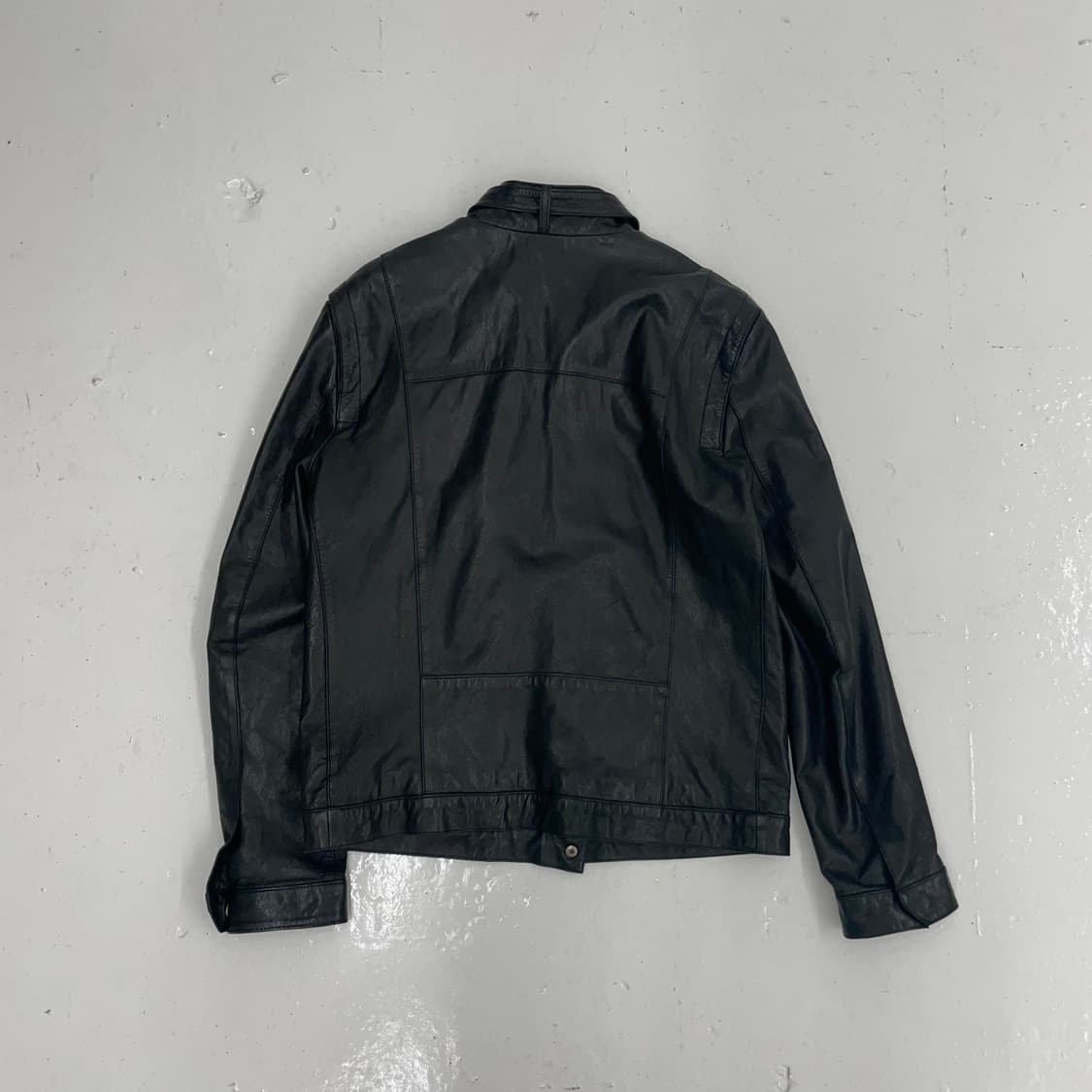 Derg 넥 스트랩 디테일 레더자켓 라이더자켓 상품이미지4