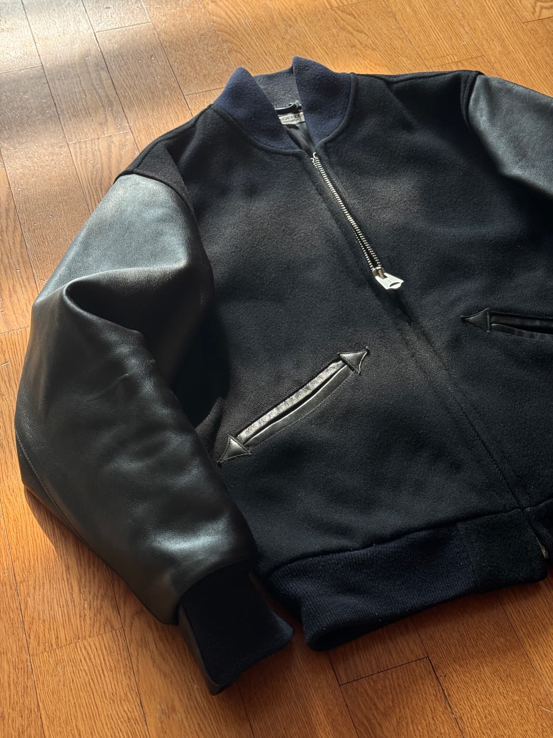 헤리티지 플로스 레더 바시티 자켓 S  상품이미지5