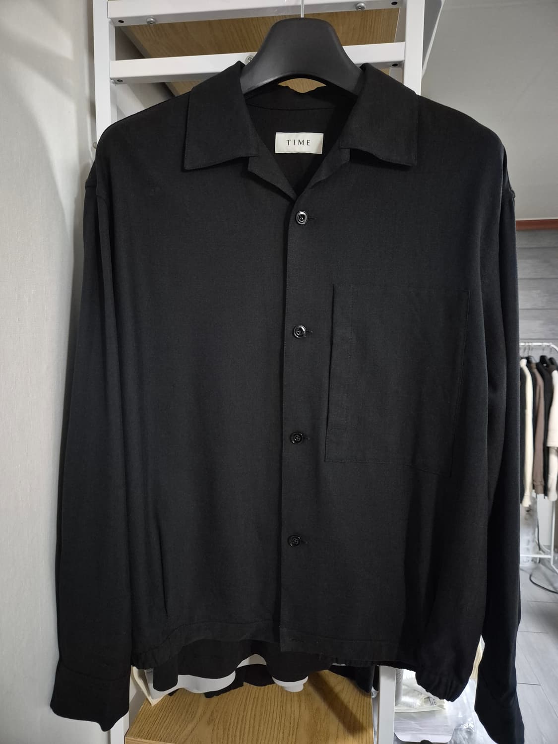 타임옴므 포켓 셔츠 105 블랙 상품이미지1