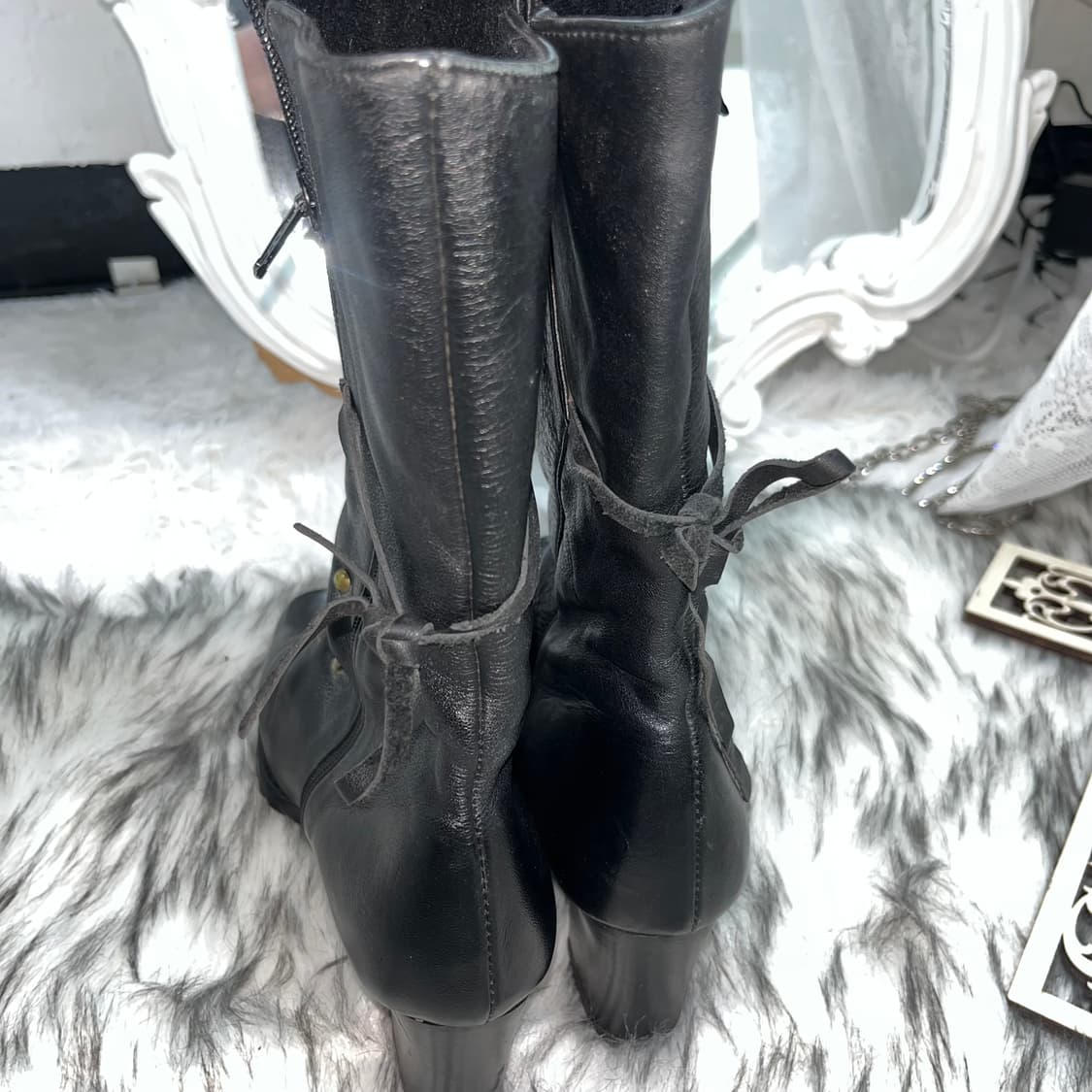 빈티지 스터드 레더 부츠 상품이미지4