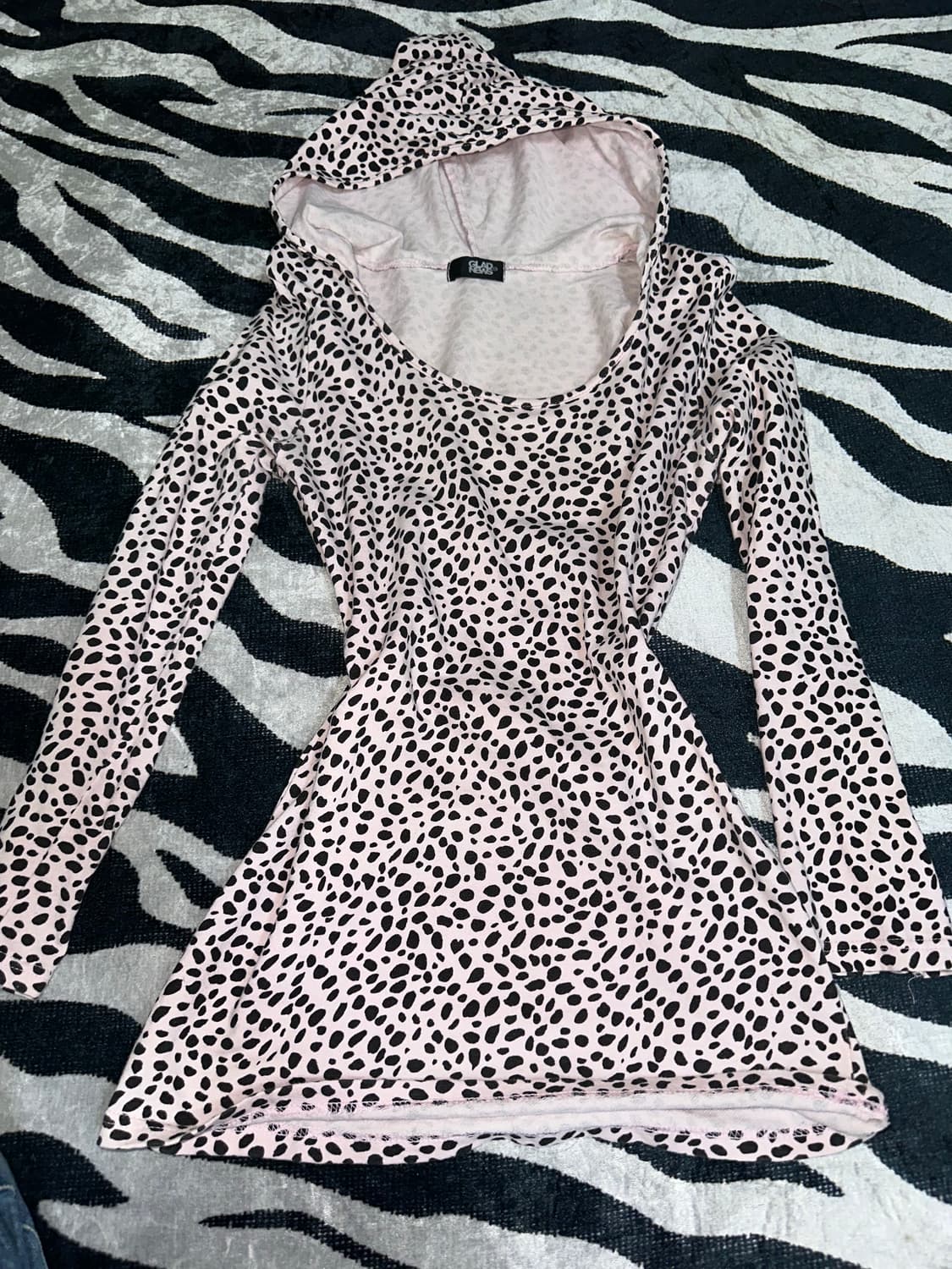 일본빈티지샵 글래드뉴스 핑크갸루 딱붙후드티 히메갸루오네갸루베이비메탈클럽 상품이미지1