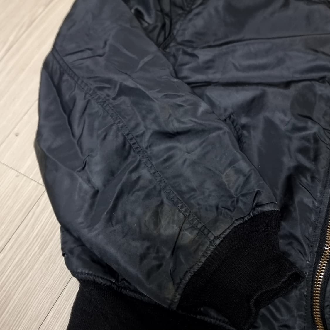 알파인더스트리 블랙 MA-1 항공 점퍼(레어한 xxl) 상품이미지8