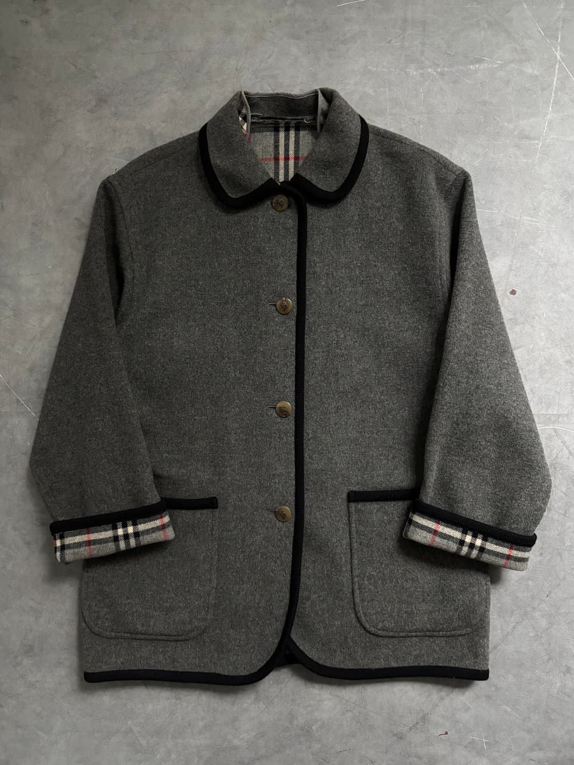 Burberry 버버리 차콜 울 코트  상품이미지4