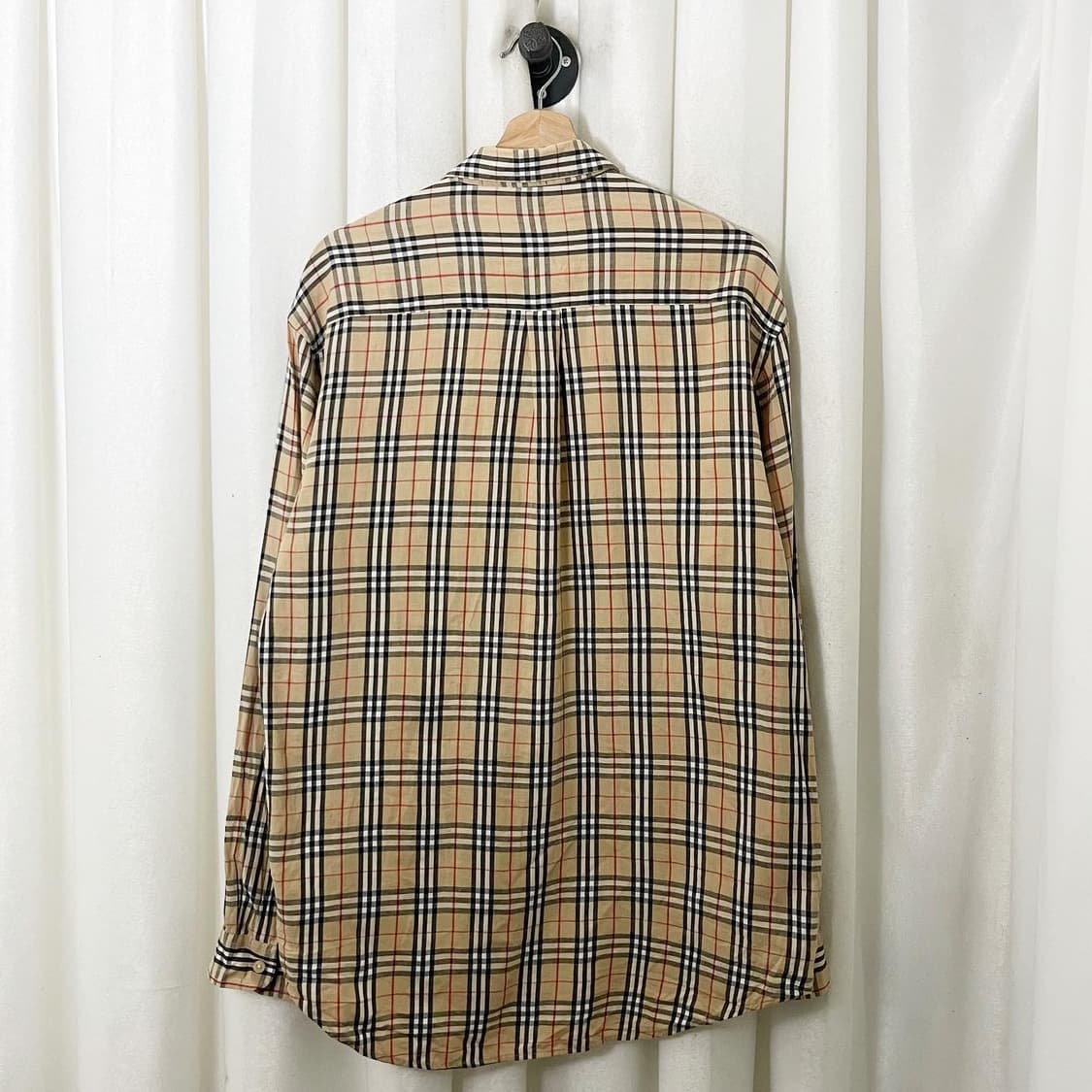버버리 베이지 노바체크 코튼 셔츠 상품이미지5
