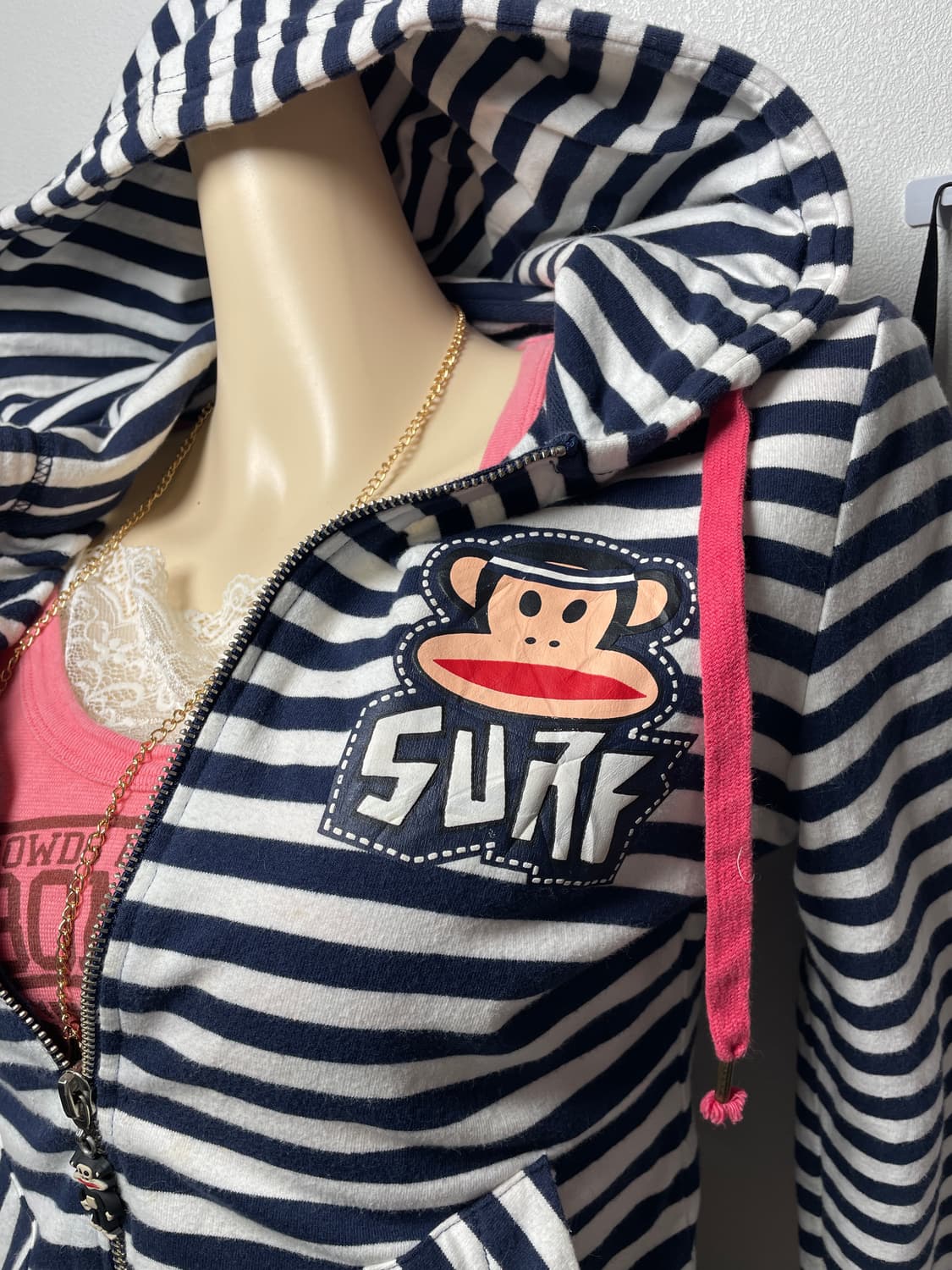 빈티지 줄리어스 폴프랭크 스트라이프 후드집업 상품이미지2