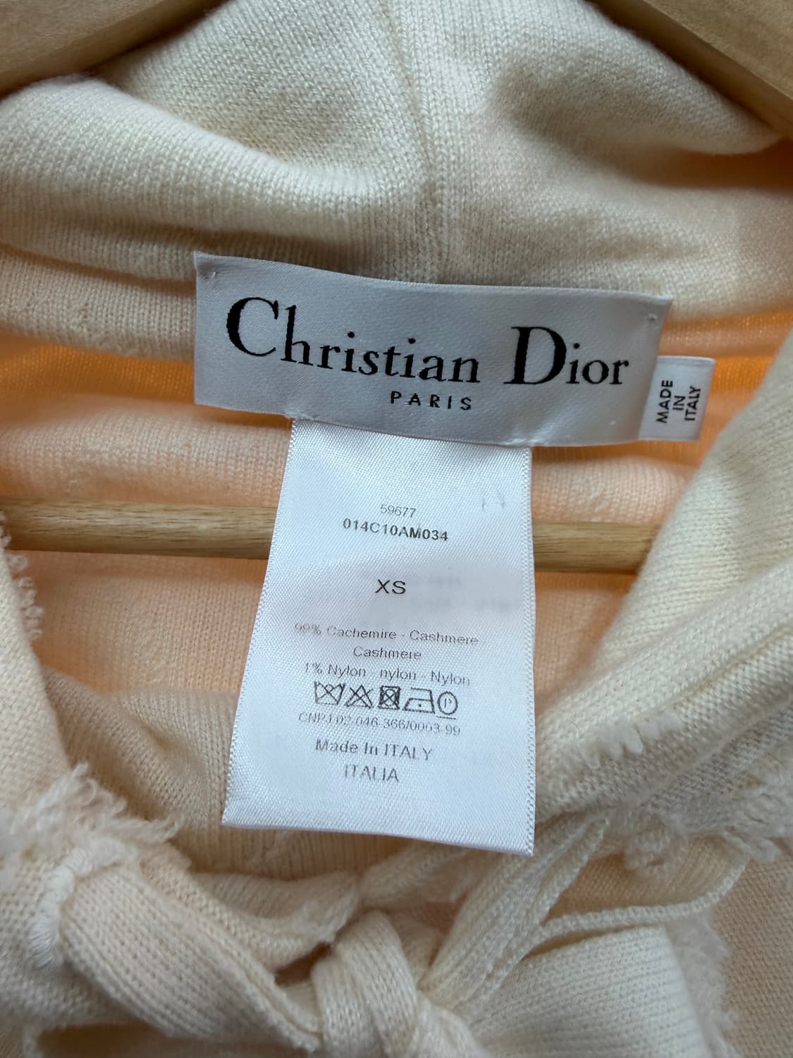 .XS/ 크리스찬 디올 캐시미어 디스 후디드 케이프 상품이미지10