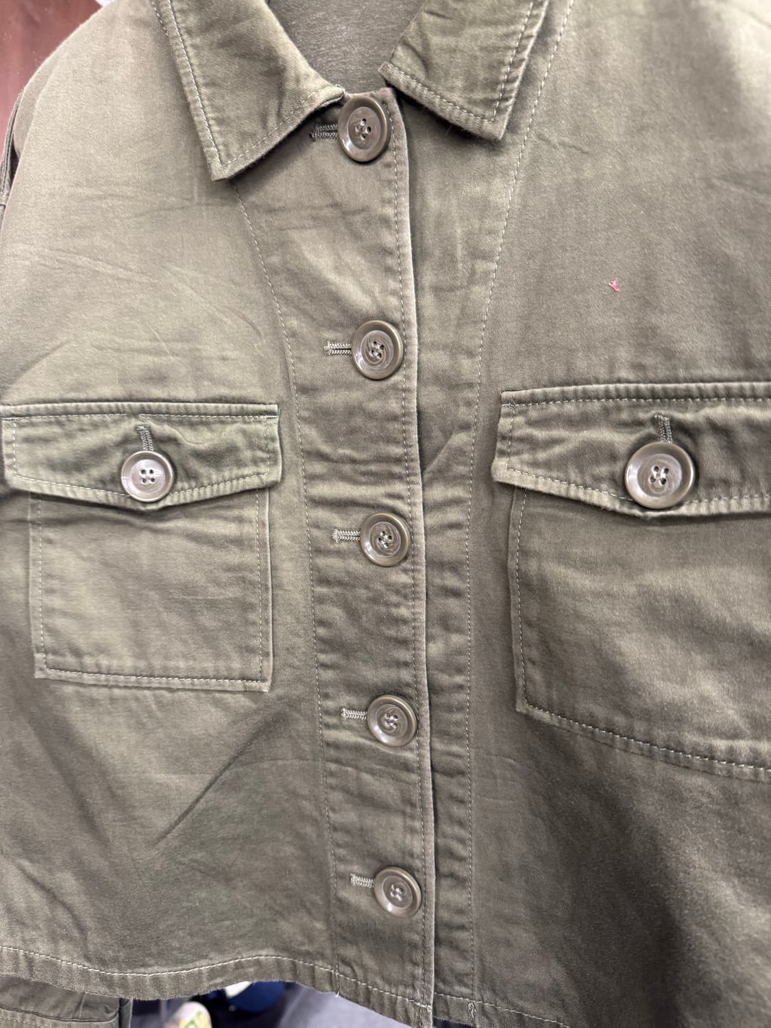 earth music&eclogy 빈티지 여성 올리브 자켓 상품이미지2